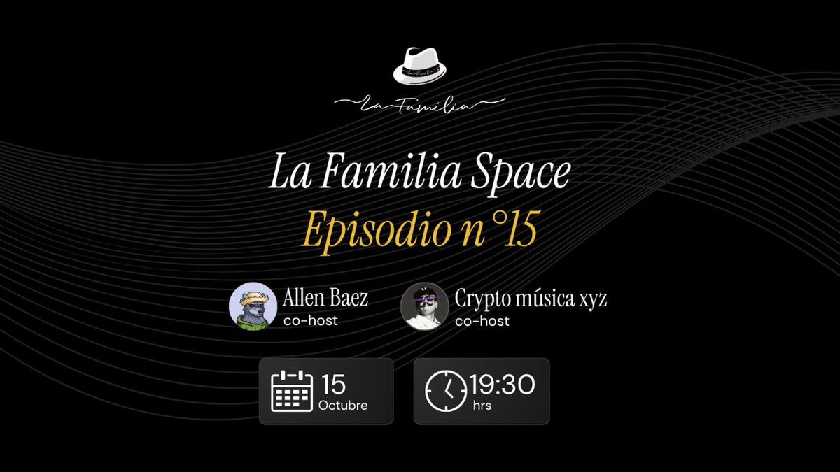 LaFamilia_so's tweet image. GM familia ☀️

Mañana miercoles 15 a las 19:30 (hora española) tenemos un nuevo Space enfocado en el próximo hackathon de @colosseum: Cypherpunk 🧠

Contaremos con varios proyectos hispanos que participarán en Cypherpunk y nos contarán en qué consisten sus ideas 💡

🎁 Recuerda…