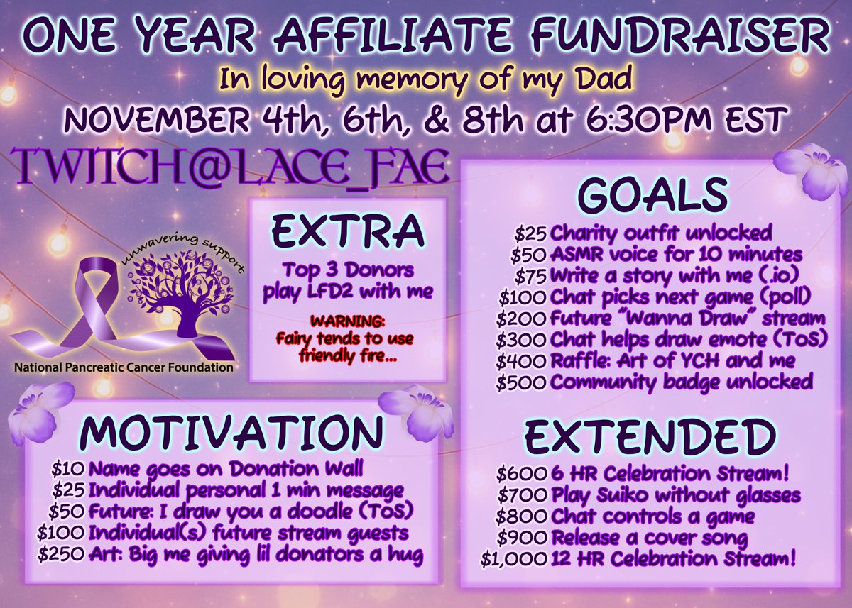 I'm so excited to do this in honor of my late dad. For my one-year affiliate anniversary, all funds will be donated to the charity he supported the most. My dad will always be my best friend and he supported everything I was passionate about. It's the perfect way to celebrate~
