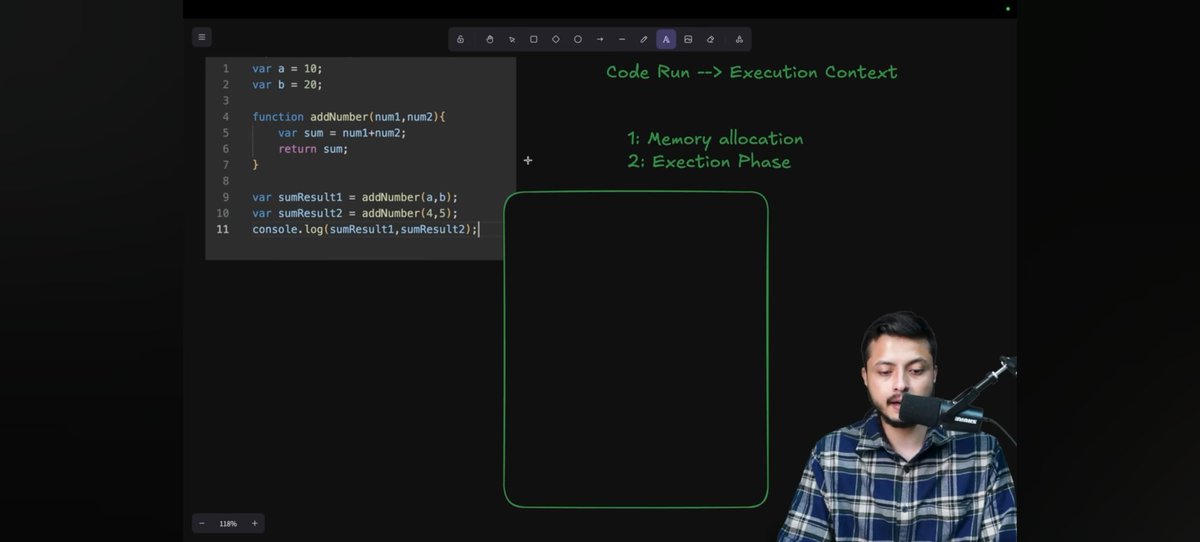 akg26266's tweet image. Day 25 — Deep dive into how code truly runs ⚙️
🔹 Web Dev: JS Engine, Call Stack, Hoisting & Execution Context
🔹 DSA: Book Allocation, Painter Partition, Koko Eating Bananas
Building logic. Strengthening roots.
#javascript #dsa #webdevelopment #cpp #learnwithme @rohit_negi9