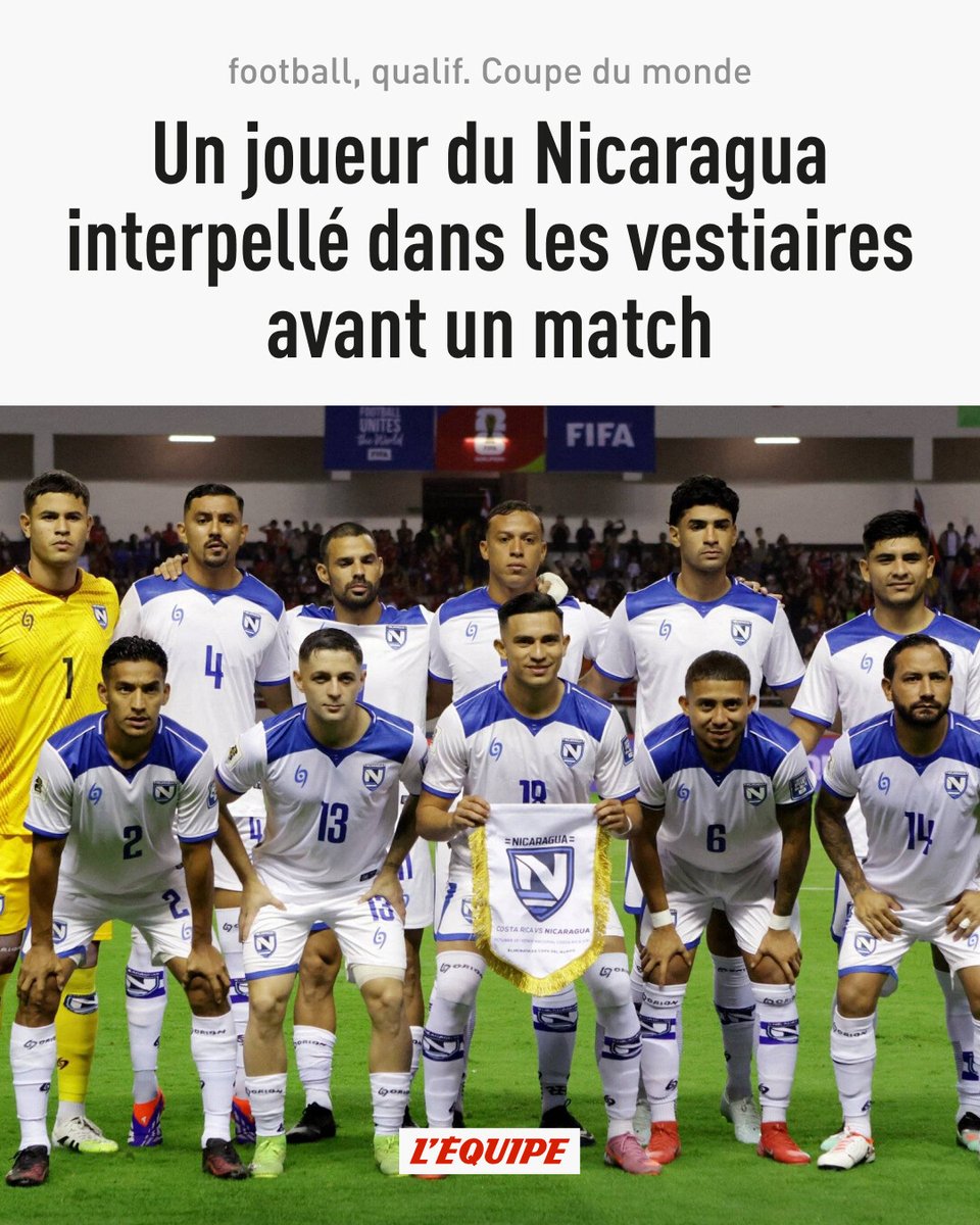 lequipe's tweet image. Un joueur du Nicaragua recherché par la police juste avant un match contre le Costa Rica pour une affaire de pension alimentaire impayée
➡️ l.lequipe.fr/dqb