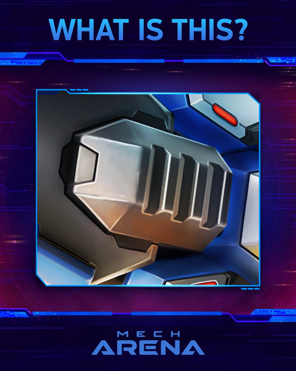 MechArenaMobile's tweet image. Tuesday challenge alert! 🚨
We post a zoomed-in or cropped image of a piece of Mech Arena Content - first 5 correct guesses receive a prize! 🏆
What is this? 🧐