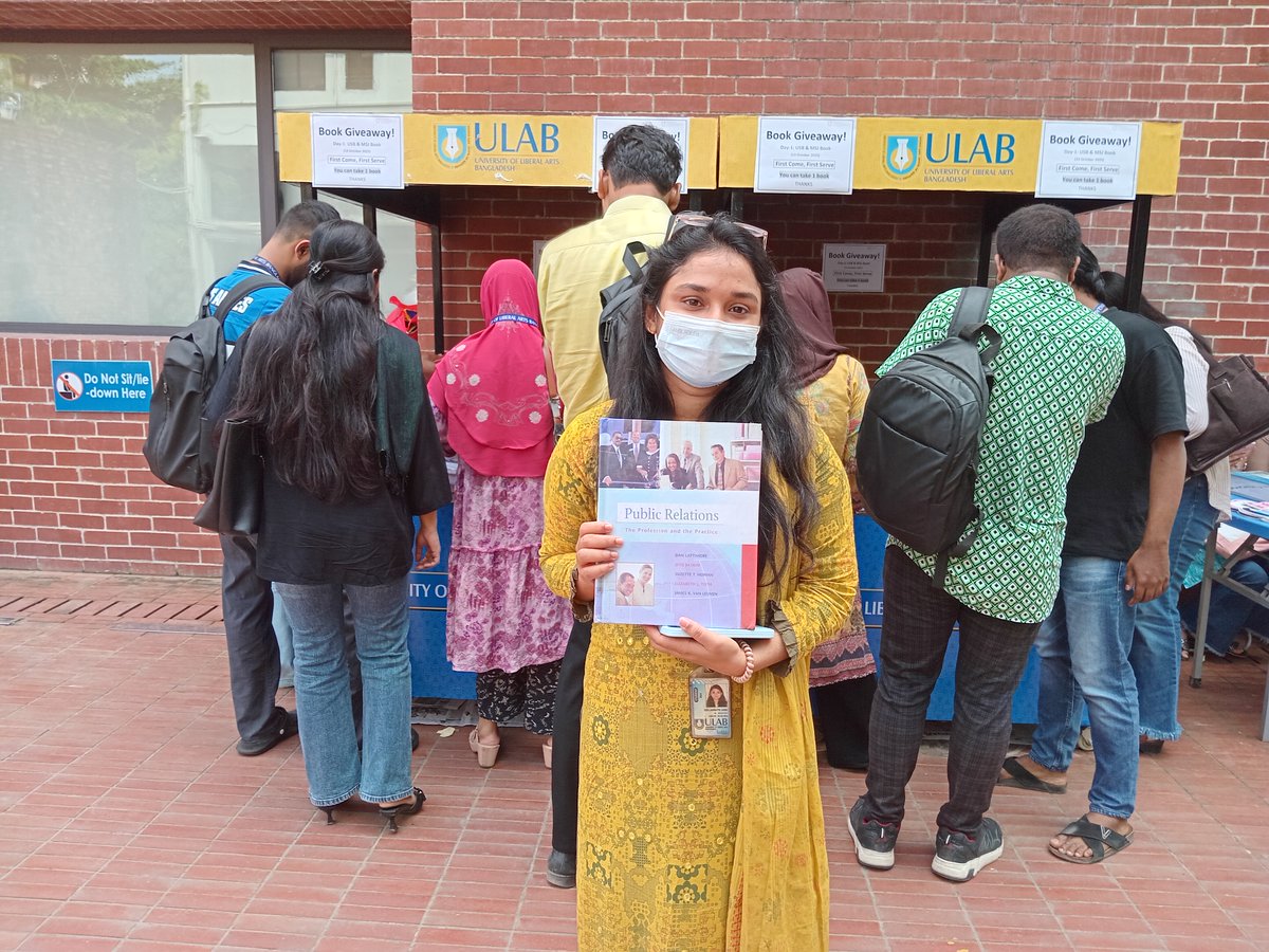 LibraryULAB's tweet image. ULAB library is organizing a book giveaway program to distribute books among ULABians as complimentary. Books of USB and MSJ were giveaway on the day one (October 13, 2025).