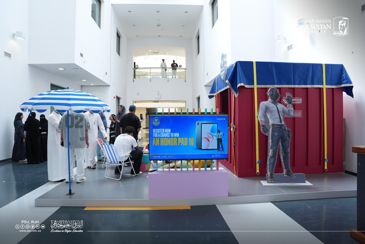 PSU_AC's tweet photo. نظّم نادي EdTech بكلية علوم الحاسب والمعلومات في #جامعة_الأمير_سلطان فعالية PUBGxWOW التي من خلالها دخل المشاركون في تجربة تفاعلية دمجت ما بين التعليم، والترفيه، والتكنولوجيا، وقدّمت لهم نظرة ملهمة على عالم الإبداع الرقمي والرياضات الإلكترونية. https://t.co/lXNTG7X7WD