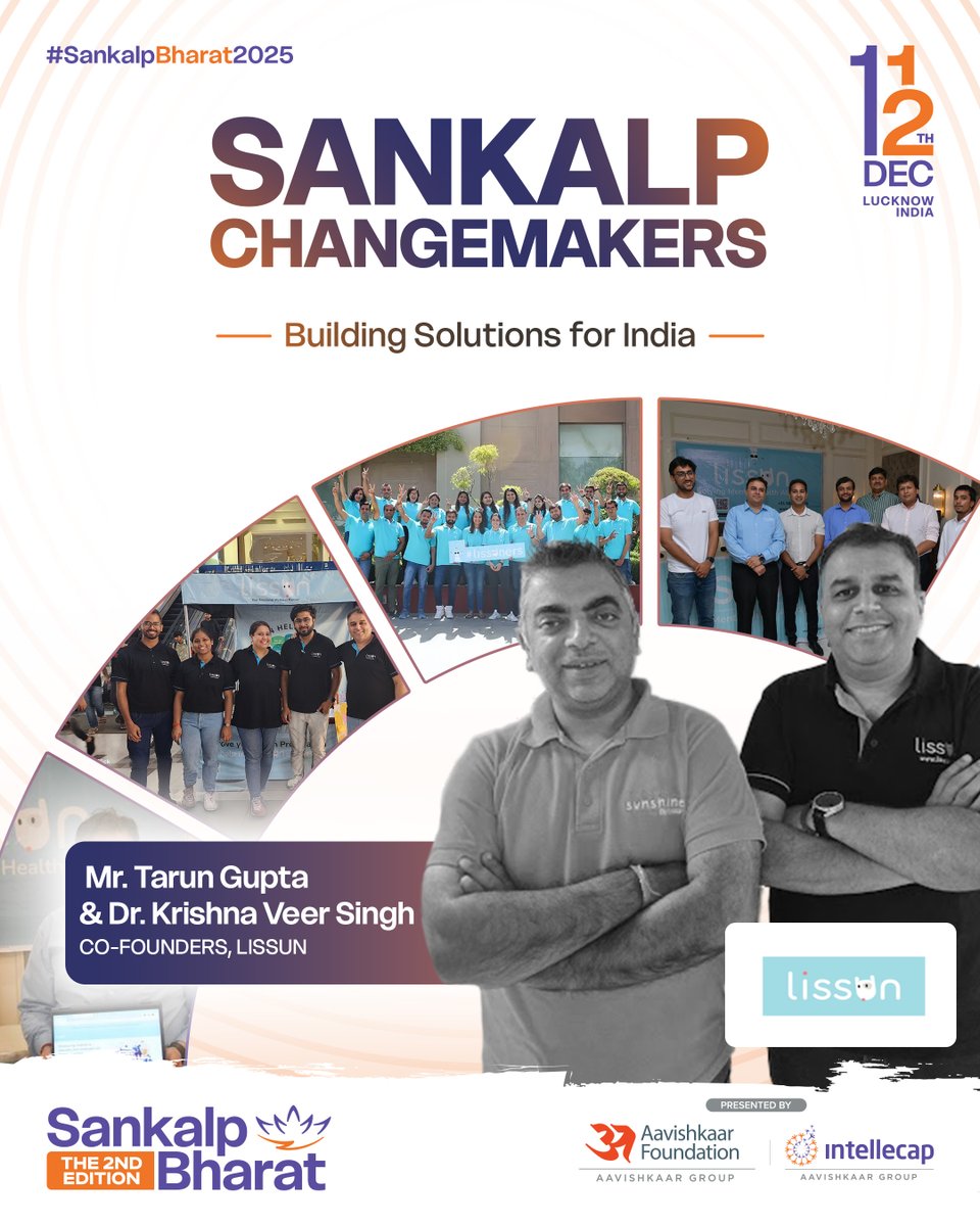 Meet the changemakers redefining impact in India!

Lissun is making mental health support safe, human, and stigma-free — part of the #SankalpChangemakersSeries

Read more: ow.ly/ZOKs50XaWla

#SankalpBharat2025 #SankalpChangemakers #ASCEND2025  
<a href="/LissunApp/">lissun</a>