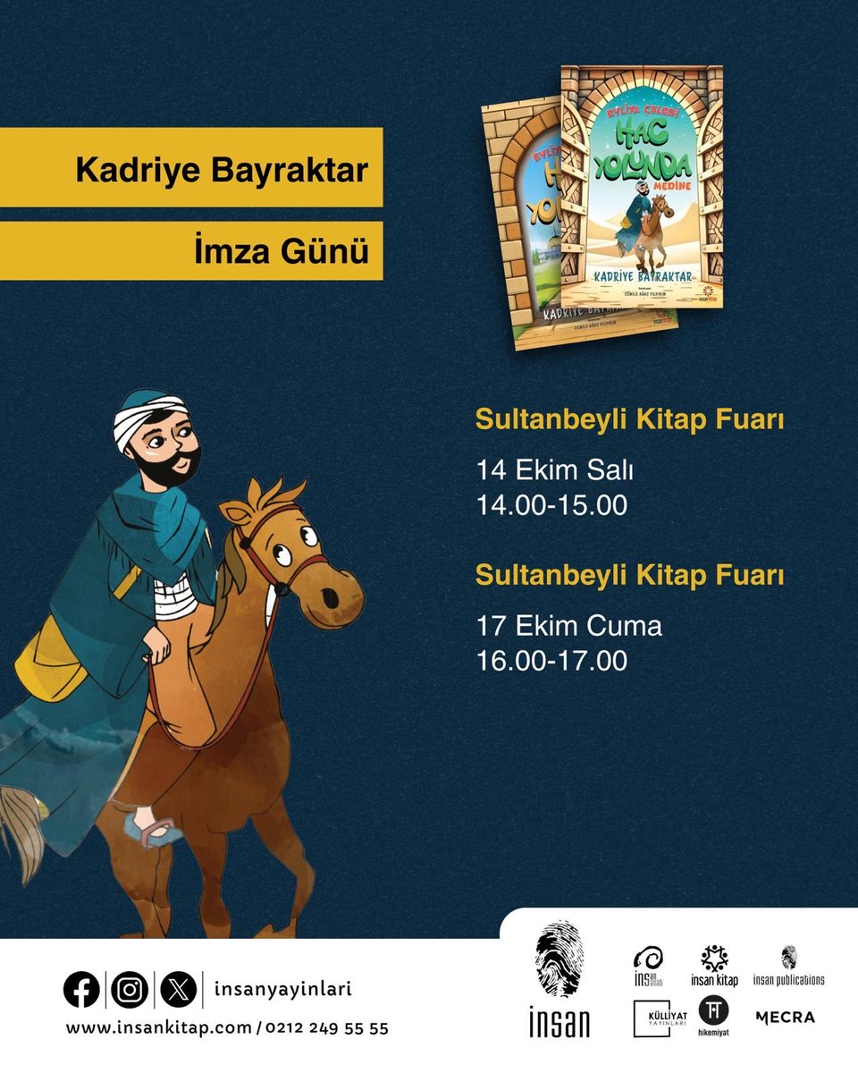 Yazarımız Kadriye Bayraktar Sultanbeyli Kitap Fuarı’nda okurlarıyla buluşuyor!

14 Ekim Salı, 14.00
17 Ekim Cuma, 16.00