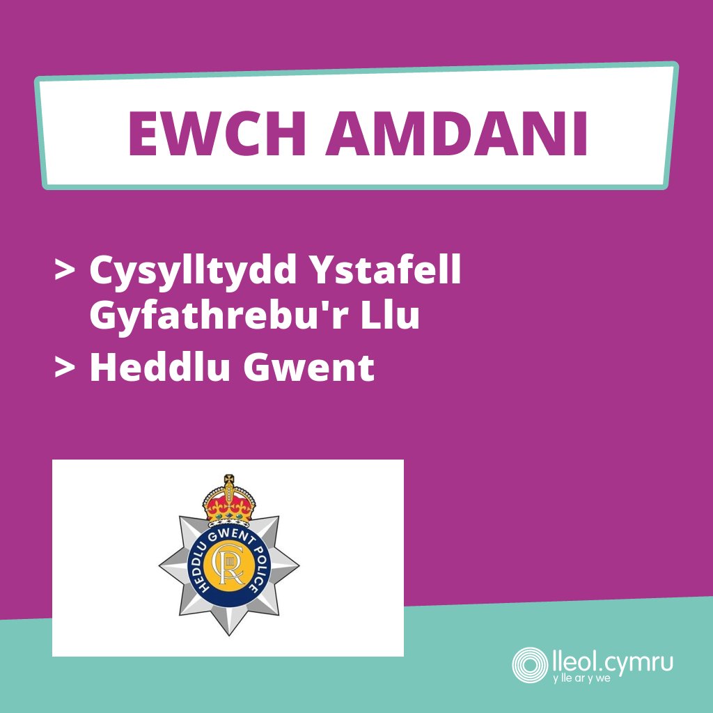 **CYFLE OLAF I YMGEISIO**

>> Cysylltydd Ystafell Gyfathrebu'r Llu
>> Heddlu Gwent

Manylion yma >> bit.ly/4mHiVwQ