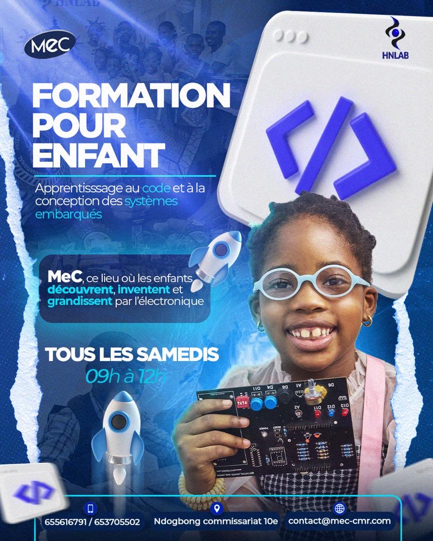 _HNLAB's tweet photo. Nouveau programme, nouveaux objectifs et encore plus de découverte. 
Permettez à vos enfants de s’initier tôt aux métiers de la robotique et de l’internet des objets (iot)
#robotic
#electronic
#kids https://t.co/d35JZnkqWA