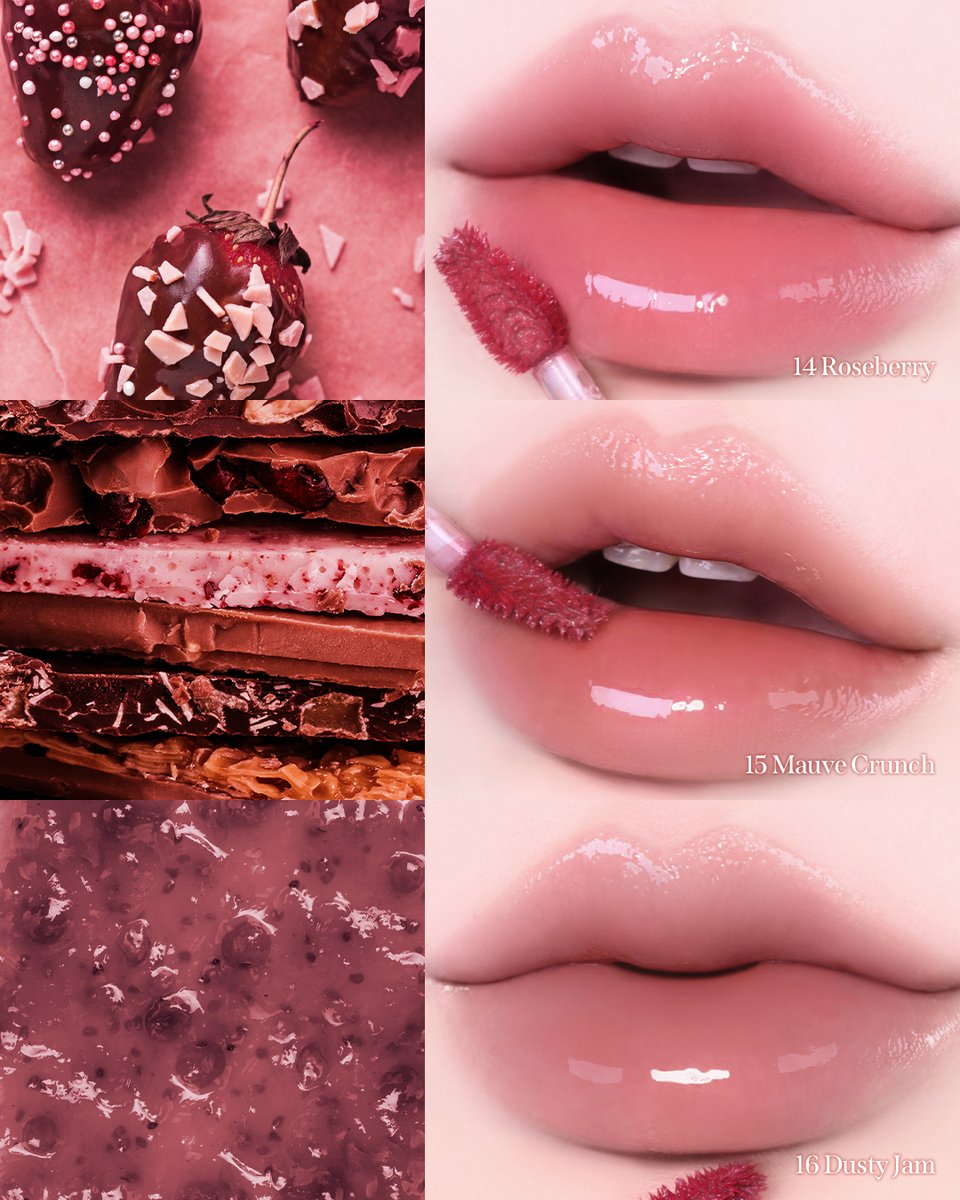 #RT이벤트
시켜줘.. 여러분의 명예 쇼콜라티에...🍫͜ (ᵔ ̮ ᵔ)›

FW 젤리핏 틴트 런칭 D-4!
이벤트 추가로 낋여 왔어요🤎

11 카라멜 누가 
12 헤이즐 로쉐 
13 애프터눈 로즈
14 로즈베리
15 모브 크런치
16 더스티 잼

▪️참여 방법 : 밀크터치 팔로우+게시물 RT  
▪️10/20(월) 3인 추첨, 1종 증정