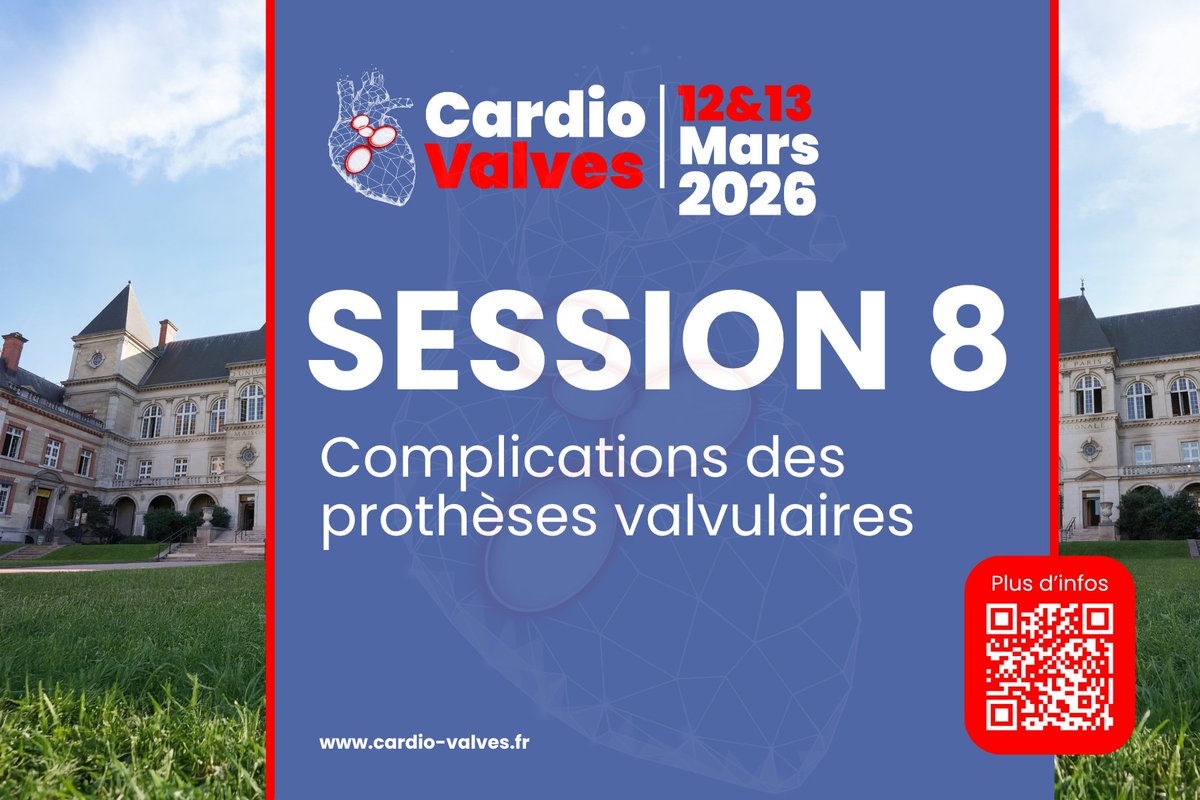 SESSION 8 – Complications des prothèses valvulaires
 🩺 Session commune avec le SFC Valvulopathies 

Nous aurons le plaisir de vous retrouver lors du congrès Cardiovalves 2026, pour une session particulièrement attendue dédiée aux complications des prothèses valvulaires.