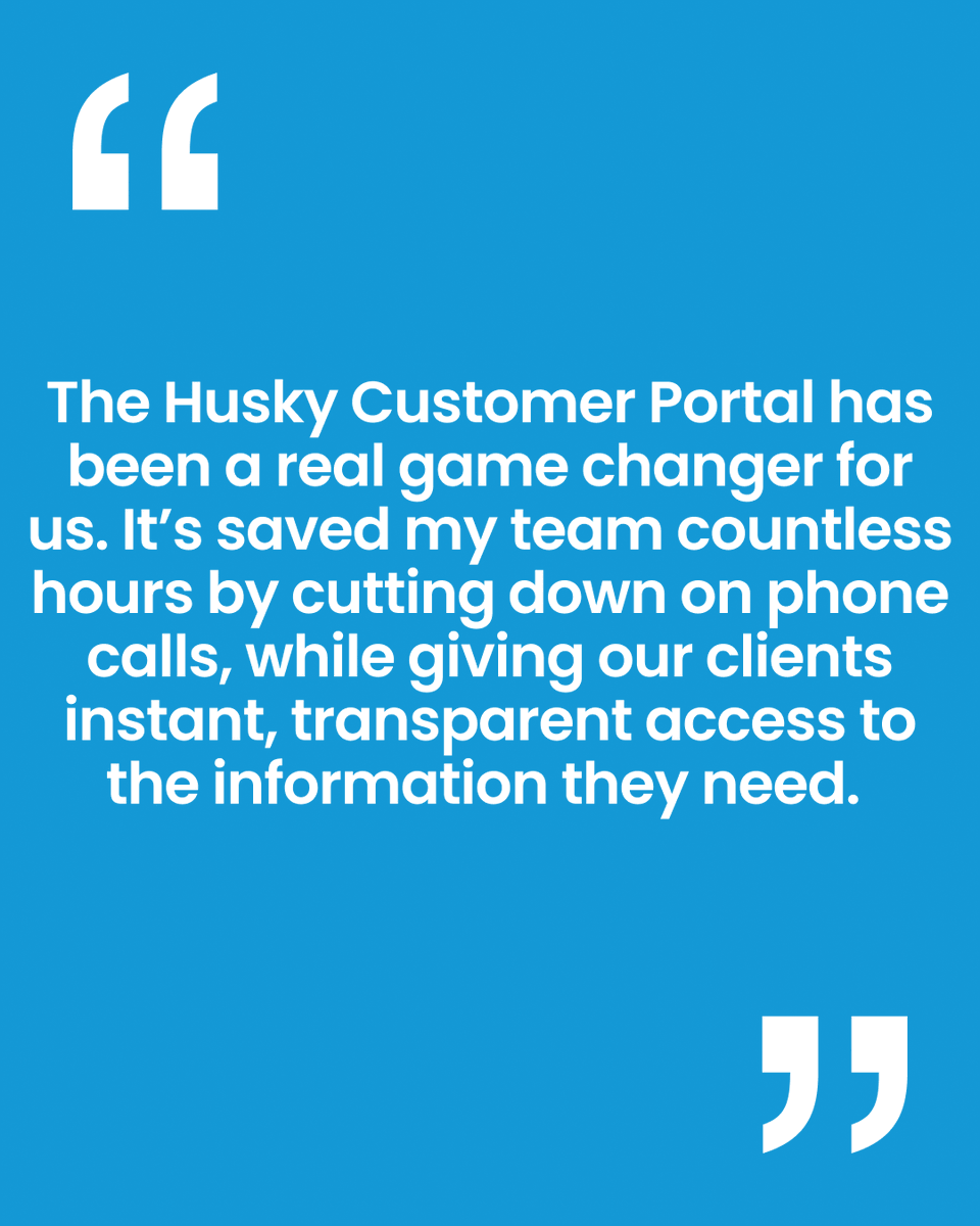 Husky_EN's tweet photo. "It’s streamlined our communication, improved customer satisfaction, and ultimately strengthened our client relationships.” - John Warburton, ER Certification

Don't just take our word for it, hear what others have to say about our world class customer portal, it's a game changed! 🚀🐺 

#huskyintelligence #worksmarter #efficiency #customerportal #streamlined #communication #techforbusiness