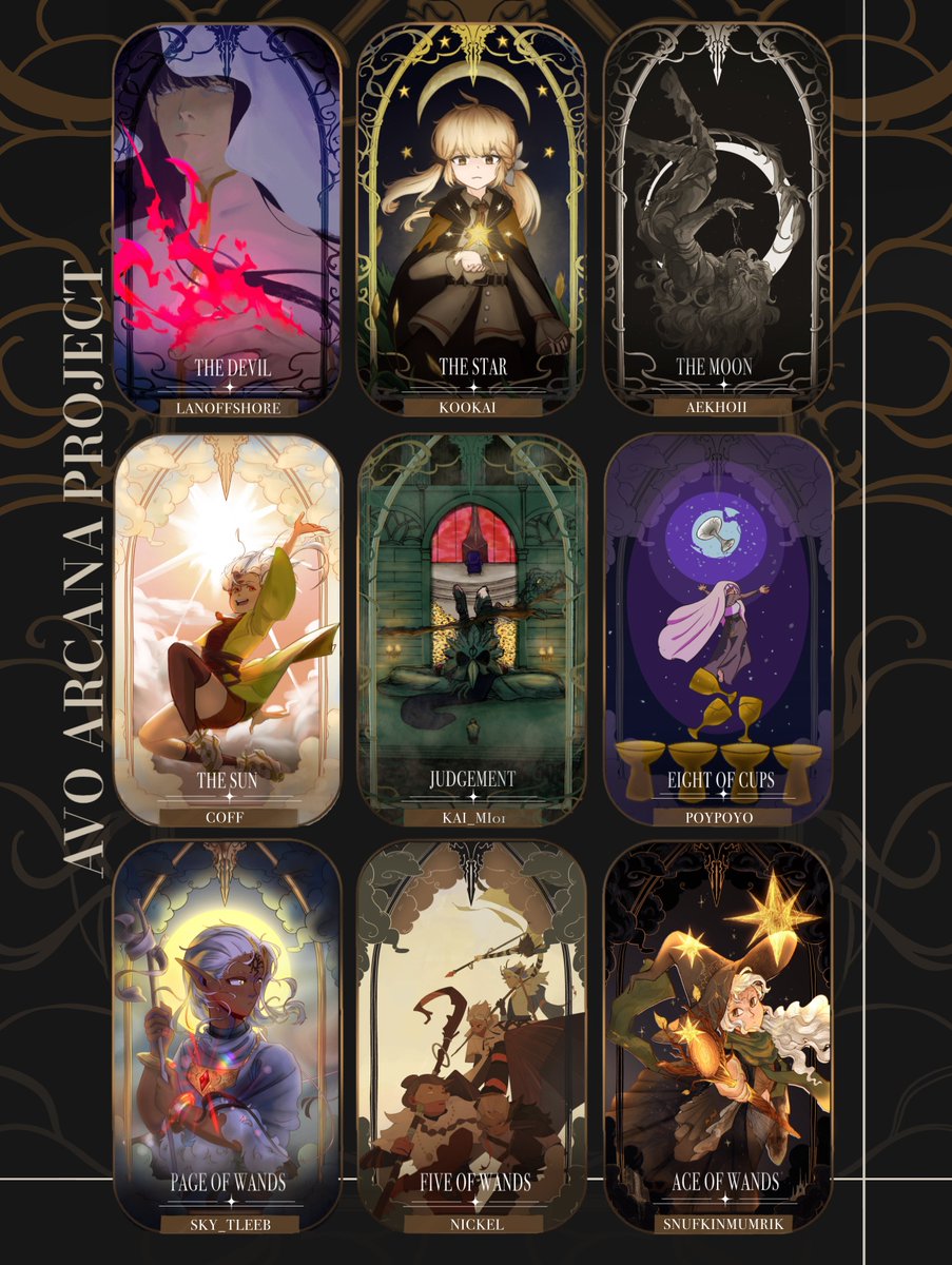 kai_mi01's tweet image. Check out the rest of the collection and the artists included + the creator of AVO: Take off and Landing by @/aikhoi_ on IG

#tarot #tarotcollection #originalcharacter