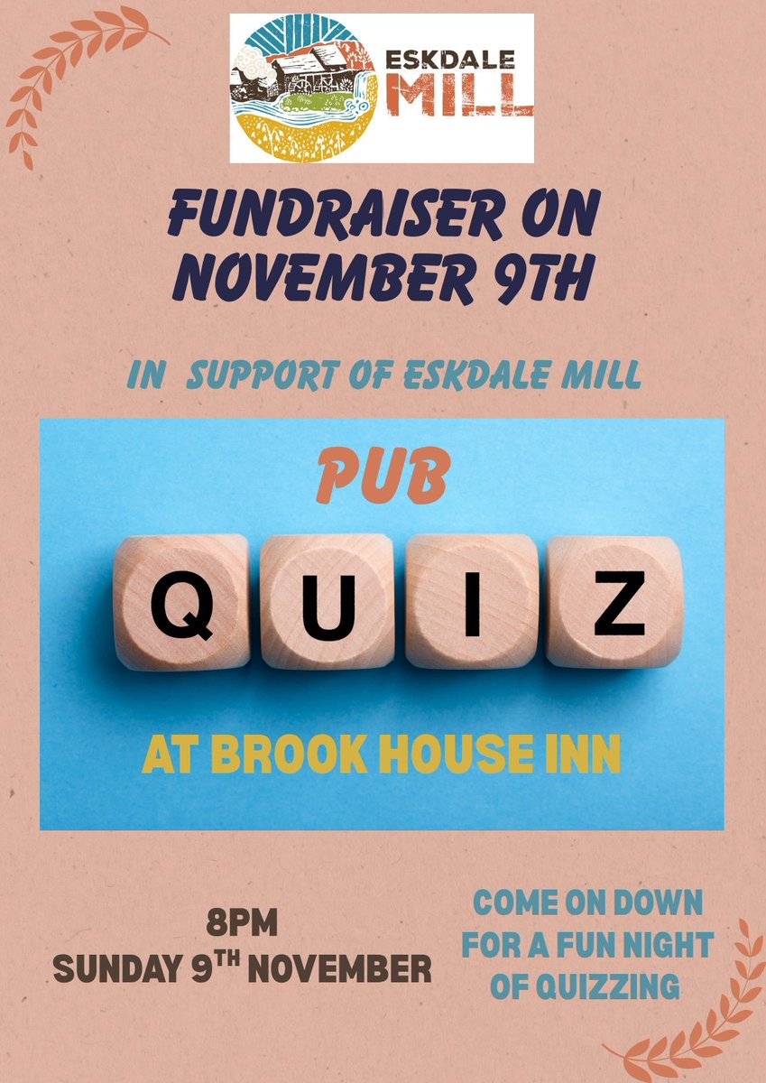 Emma from the Brook House has kindly put a poster together for us.
Put it in your diary
<a href="/BrookHouseInn/">Brook House Inn</a> #eskdale 
#charityfundraiser