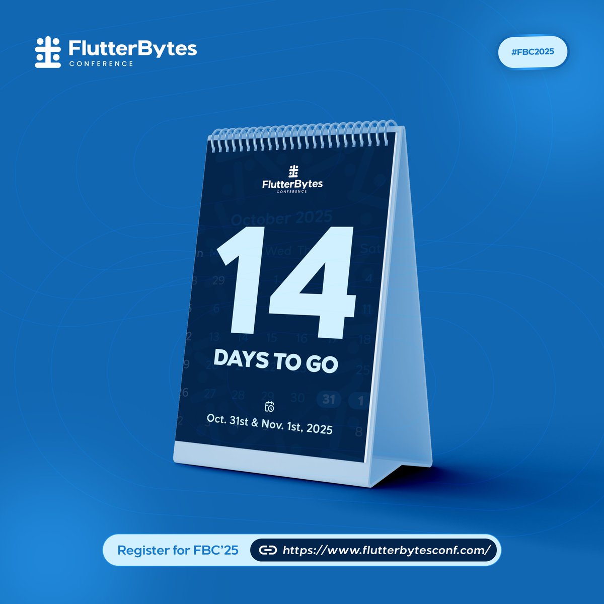 flutterbyteconf's tweet image. 14 days to go! ⏳
#FBC25 is a global stage for talents, bringing you a full day of insights and connections.
Don't miss out on an unforgettable experience! Grab your ticket now 👇 bit.ly/FBC25-Tickets
#flutterdevelopers #Flutter #FlutterBytesConference2025