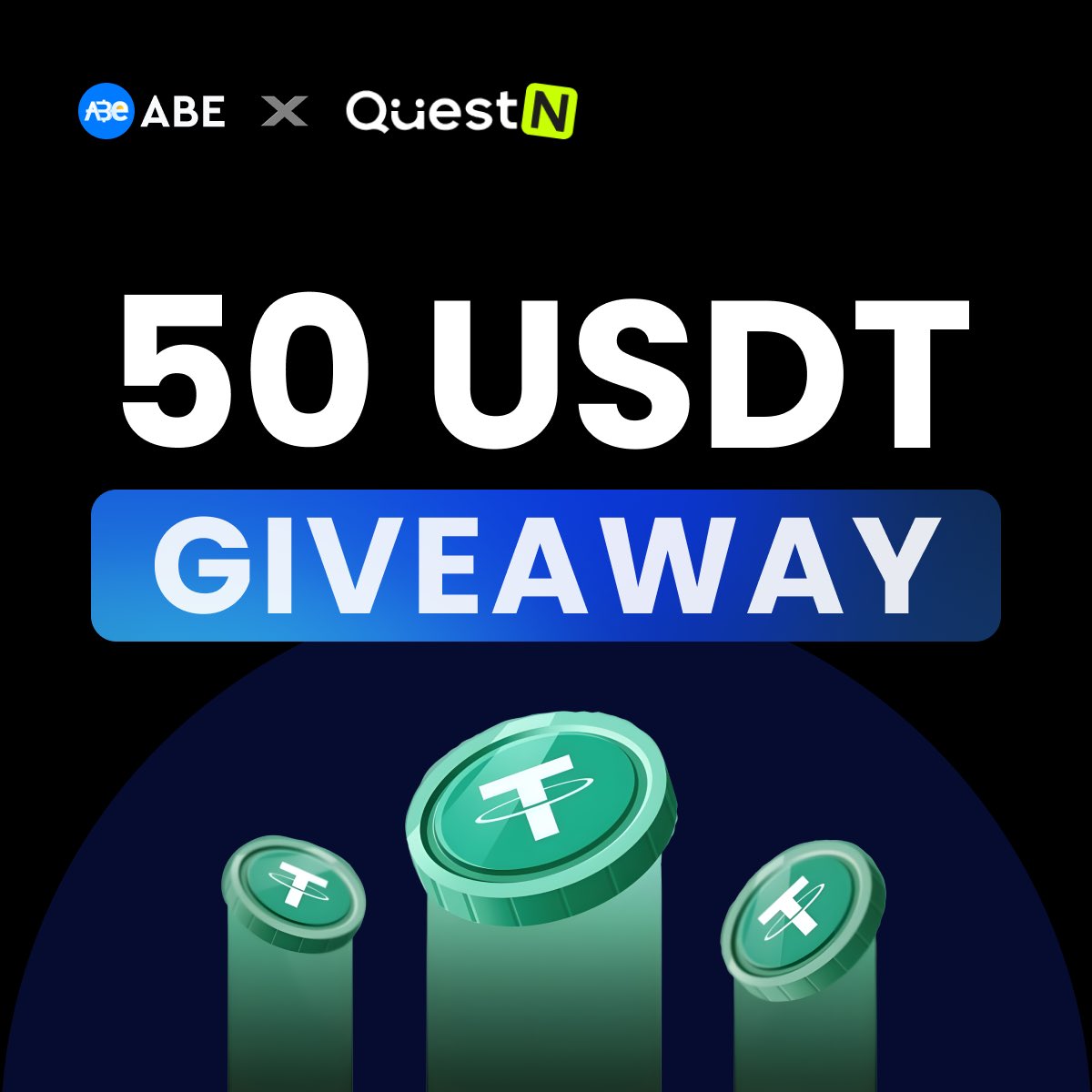 ABE_DAO's tweet image. 🎊 ABEDAO Grand Feast On QuestN — Giveaway $50 USDT

🪅Ready to join the biggest RWA party on Web3?  Complete a few simple social quests to earn your share of $50 USDT!

👉 Join the party on QuestN now: app.questn.com/quest/10923411…

How to join:
1️⃣ Follow X: @ABE_DAO 
2️⃣ Retweet &amp;amp; ❤️…