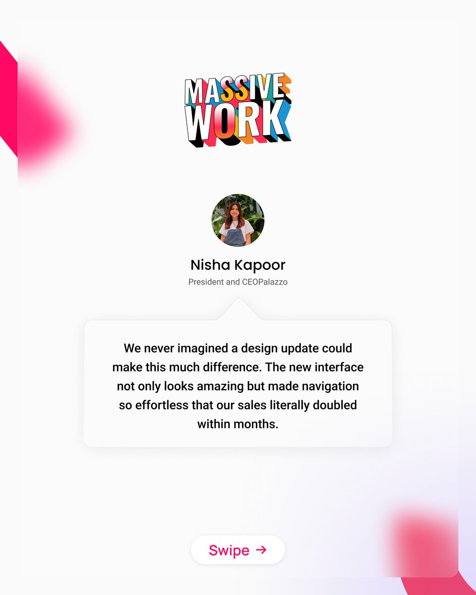 workmassive's tweet image. 🚀 Doubling Sales with Humor & Smart Design!
Our recent client saw their revenue double after we redesigned their website — proof that design isn’t just about looks, it’s about results.
✨ Connect with Massive Work and get ready to double your revenue too!
#WebDesign…