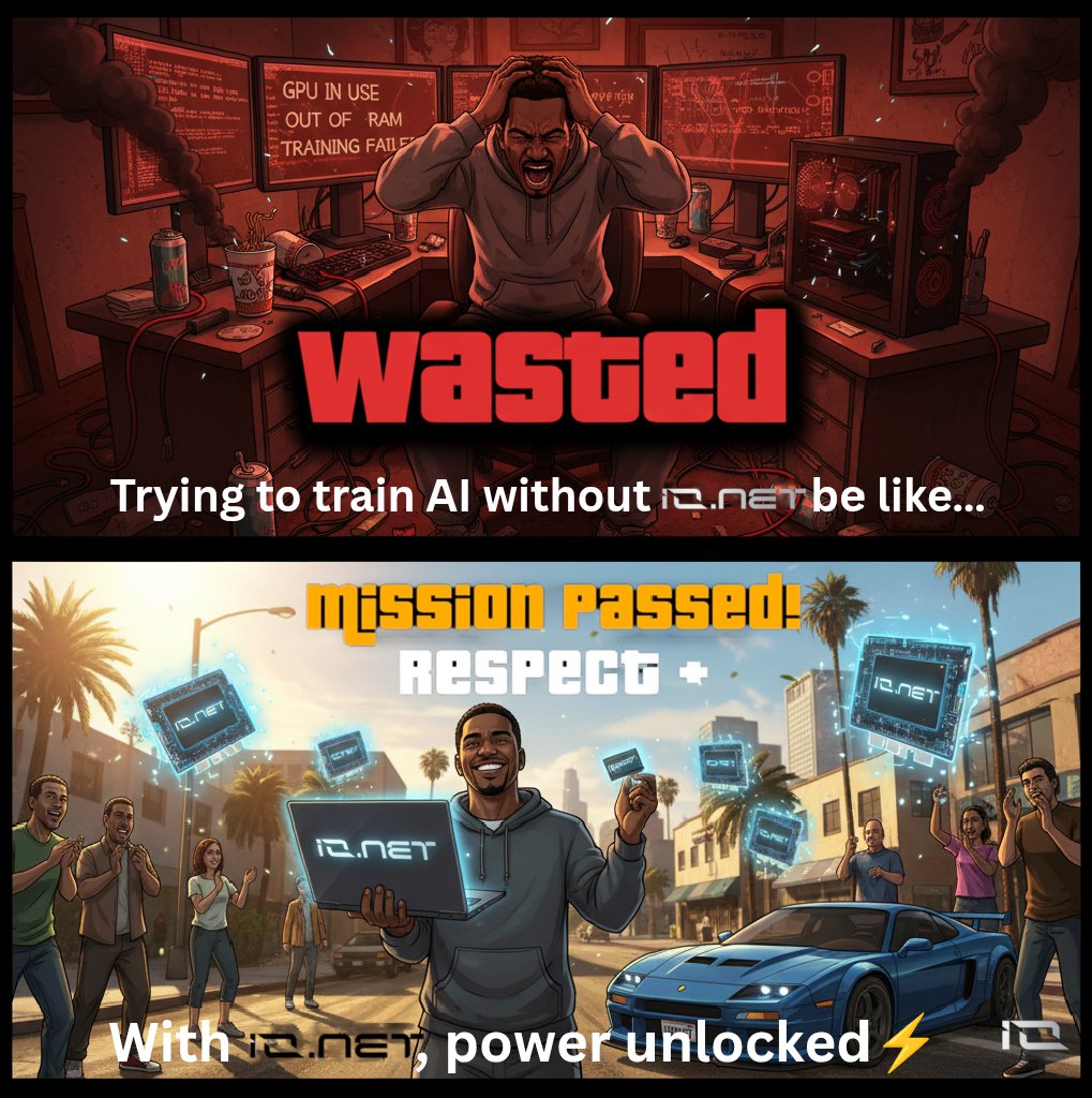 TamouRrrrr's tweet image. WASTED without io.net 💀
MISSION PASSED with  ⚡
Respect +100, VRAM +∞

@ionet @ionet_my 

#ionet #io #ionetMemeCompetition #GTAMeme #DePIN