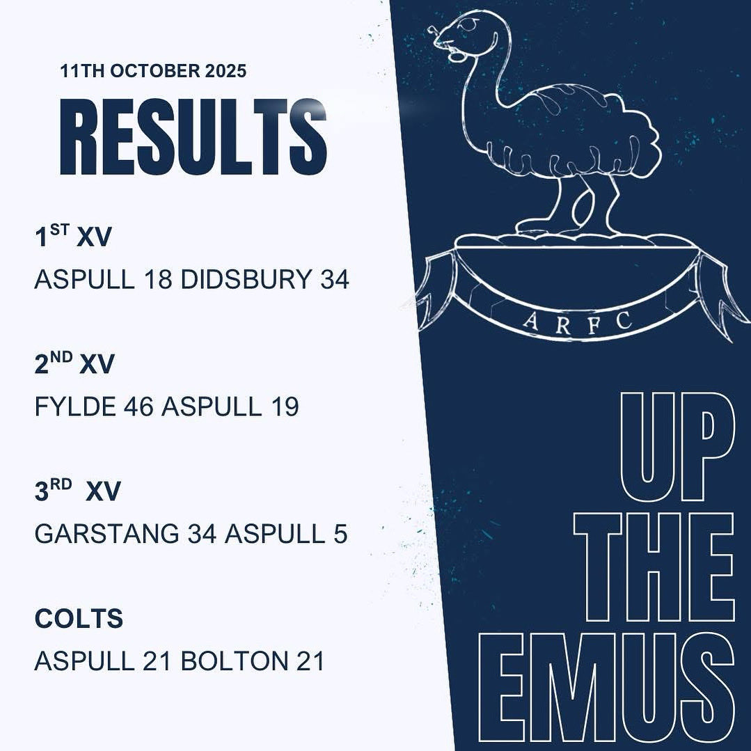 Aspullrfc's tweet image. Results from the weekend 🏉