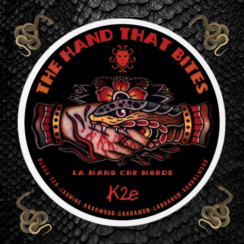 agent_shave's tweet photo. 🐍In the dead of night, when shadows stretch long and the chill of fear grips your heart, Ariana &amp; Evans The Hand That Bites Shaving Soap lies in wait—a beastly brew, ready to awaken your darkest grooming desires.