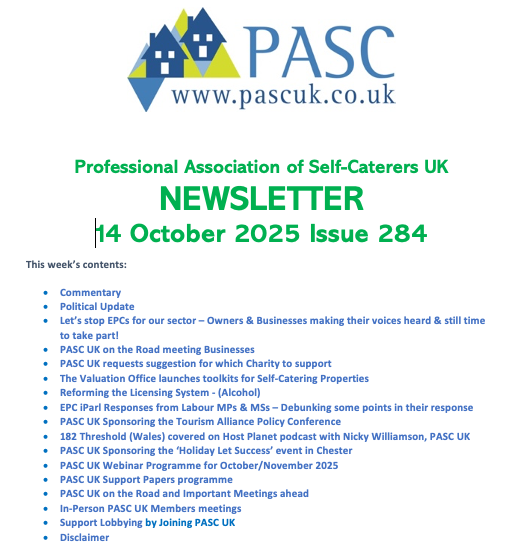The 14 October <a href="/PascUK/">PASC UK Ltd.</a> Newsletter has been published👍 If you expected to get one and haven't by 3pm, send FAILURE to support@pascuk.co.uk 👍 If you want to receive a copy send FREE to support@pascuk.co.uk 🙏<a href="/UKHospKate/">Kate Nicholls OBE</a>
<a href="/UKHofficial/">UKHospitality</a> <a href="/SWTourAlliance/">SW Tourism Alliance</a> <a href="/tourismsvoice/">The Tourism Alliance</a>
<a href="/WTA_Tweets/">Wales Tourism Alliance</a>