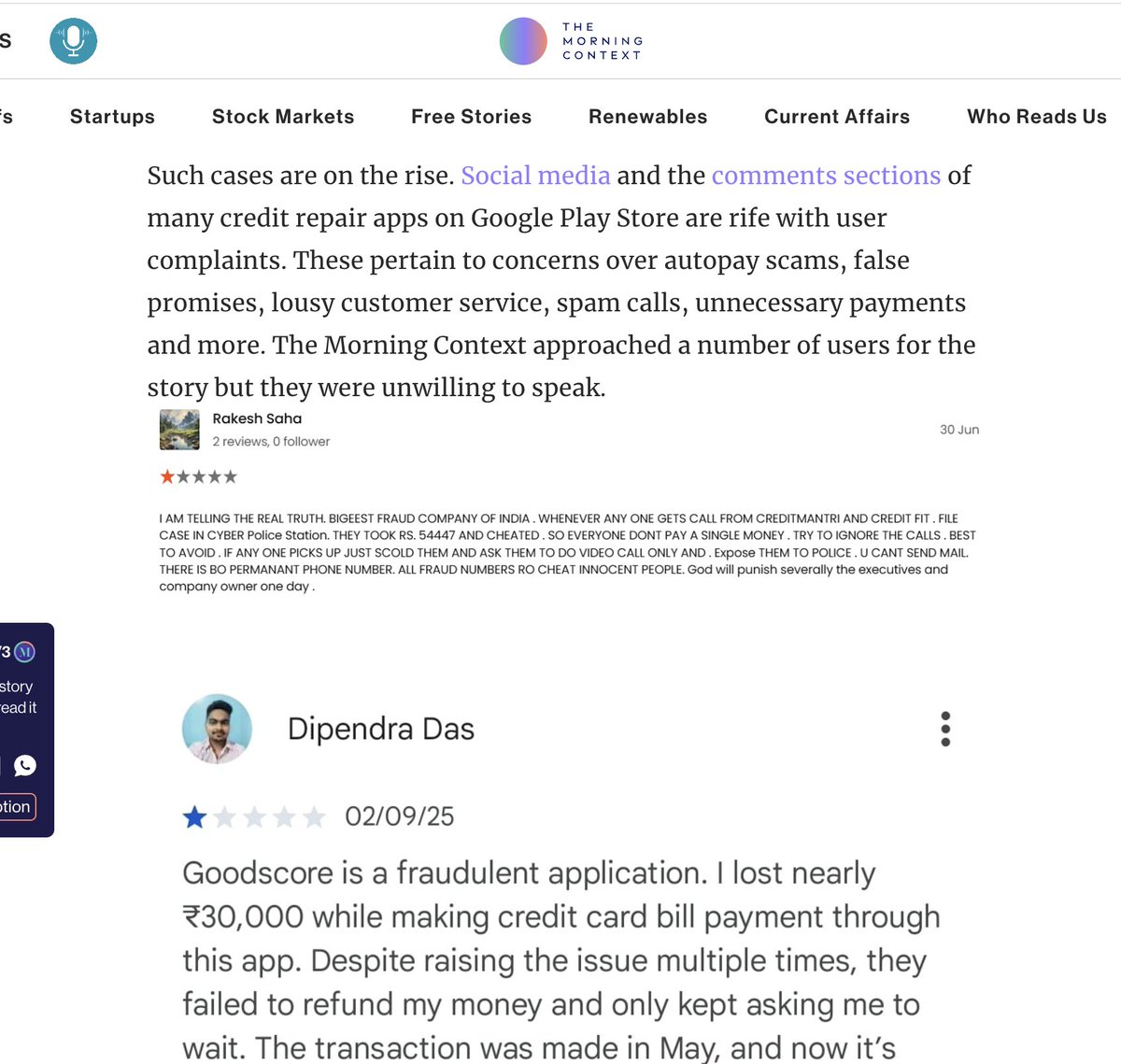 akm1410's tweet image. This is a good story which didn't receive as much attention as it should have. Can credit repair startups actually help you improve your credit score? What do they know that others don't?