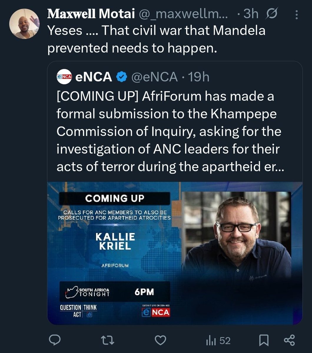 ubuntu_nation's tweet photo. They say there is no genocide, but it's difficult to believe when they are also telling us what they are doing and what they want to do https://t.co/ZMlCG7s2eP