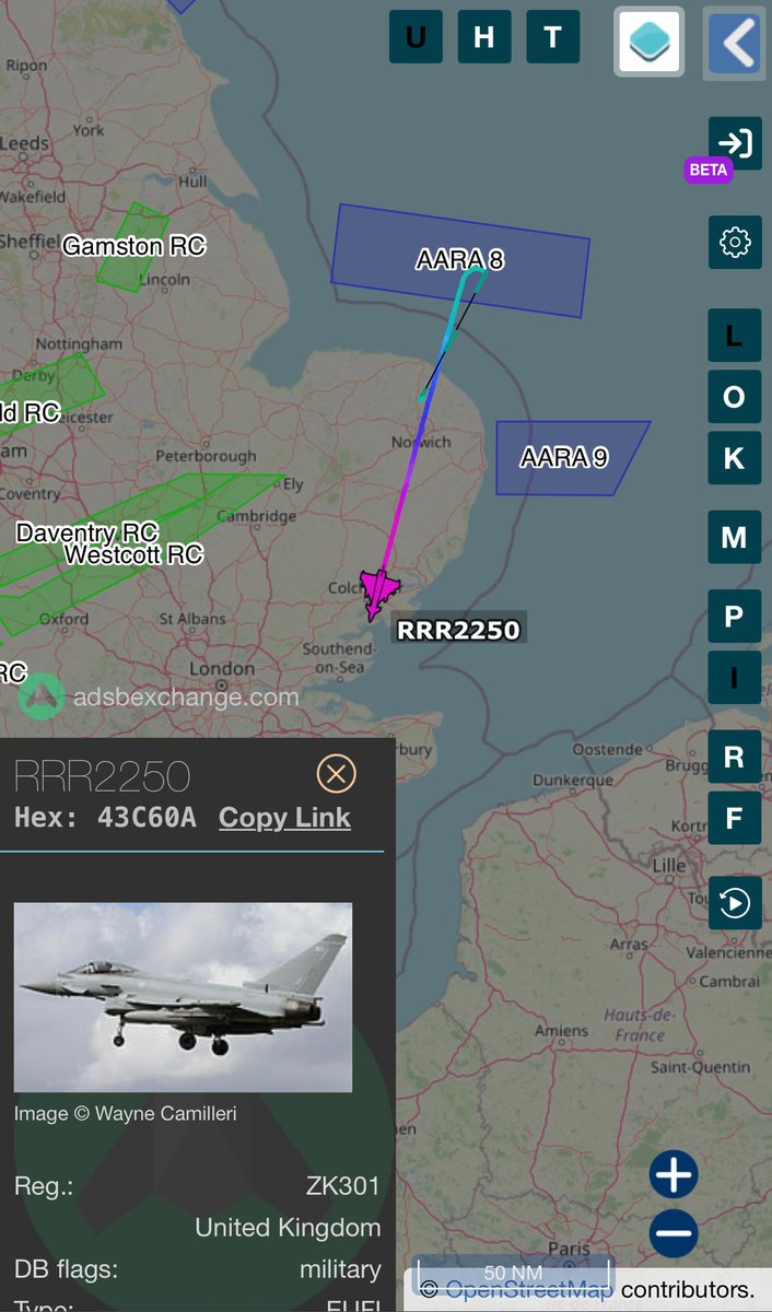 RAFAIR7069 
RAFAIR7070

Flt of 2 typhoons from lossiemouth heading for a stop off in northern Italy then proceeding onto unknown destination.