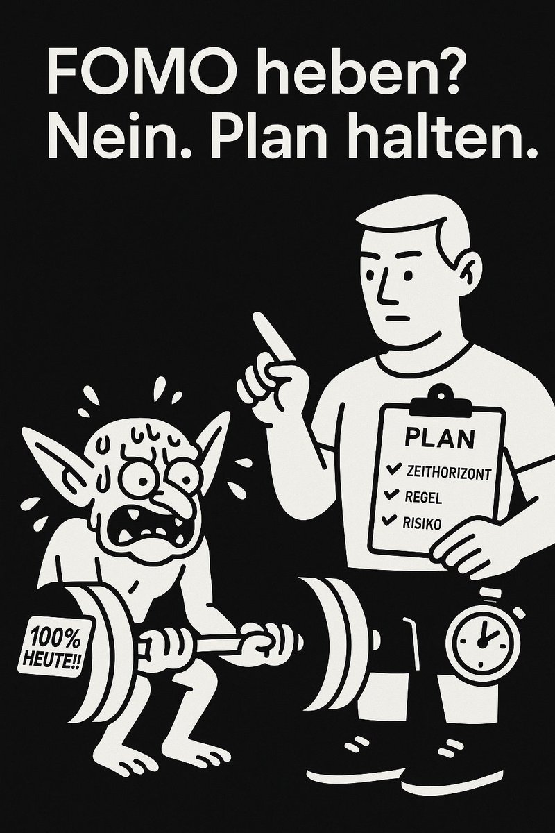 Dieses Gefühl „Ich muss jetzt sofort rein, sonst verpasse ich alles“ – hatte jeder schon. Genau da passieren die teuren Käufe.

Mach’s dir leicht: Definiere im ruhigen Moment, was du kaufst, warum, wie viel und wie lange. Wenn der Puls hochgeht, liest du den Plan und machst das,