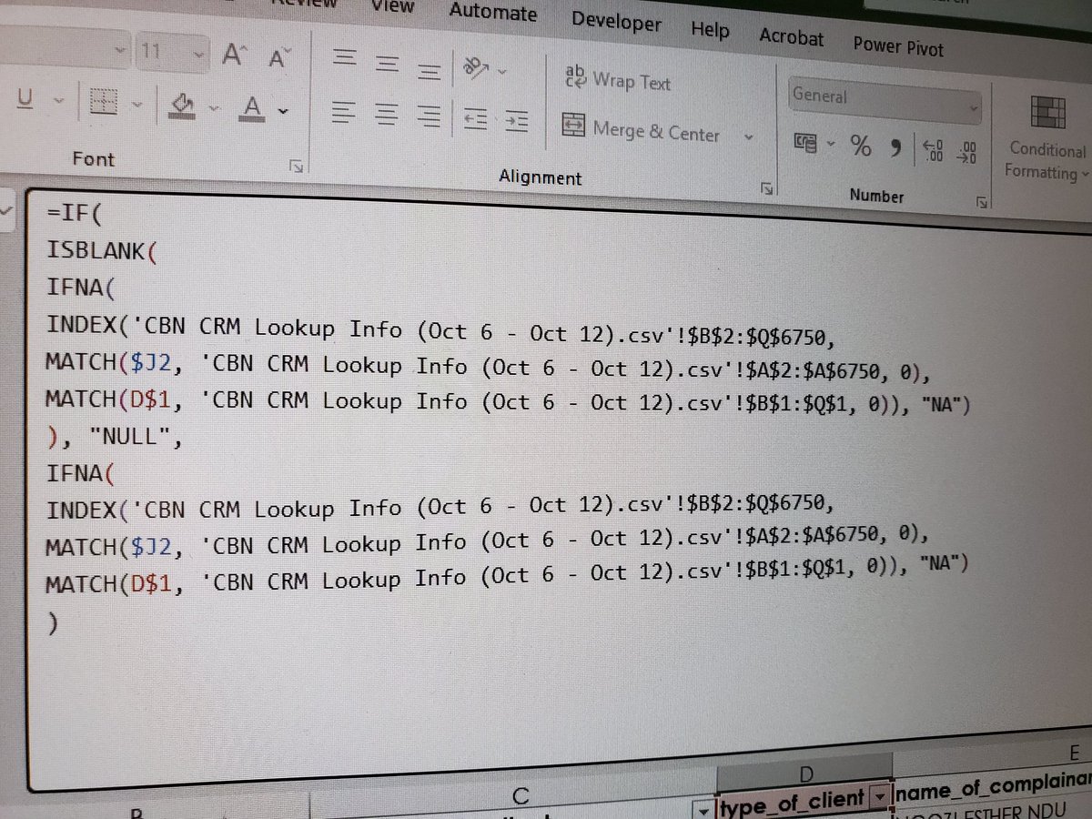 ThisIsDikky's tweet photo. You may not like INDEX/MATCH because you prefer XLOOKUP (it's easier).

XLOOKUP is great, but for certain tasks, INDEX/MATCH will literally save you time, because XLOOKUP will be too manual and time consuming.

Learn INDEX/MATCH!

You can also get creative with it! 👌🏾 https://t.co/aLNb5TFoyx