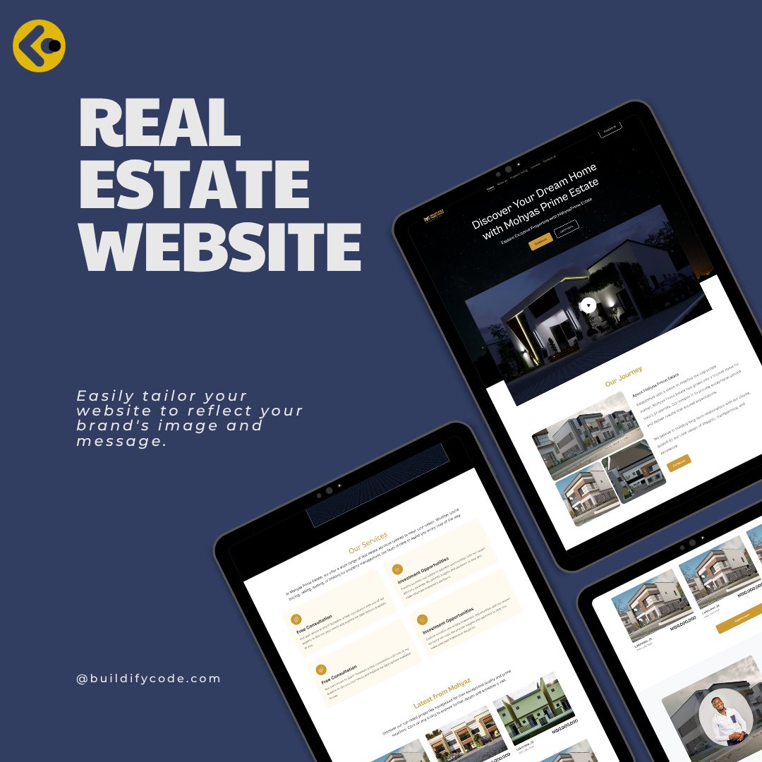 buildifycode's tweet image. Your business deserves more than a template.
At BuildifyCode, we create high-performing websites that turn visitors into paying customers — fast, responsive.
Let’s elevate your brand today.
#businesswebsite #premiumwebdesign #webdevprofessionals #NigeriaBusiness