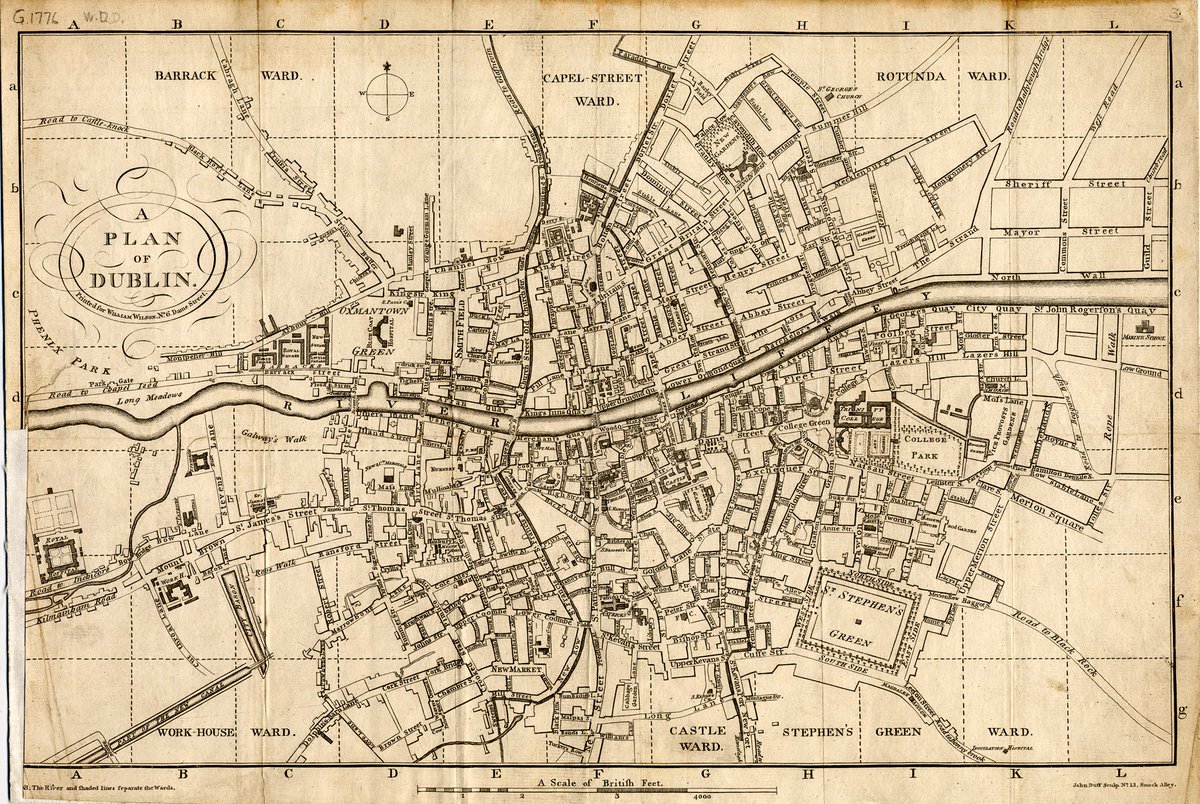 Map of Dublin in 1776