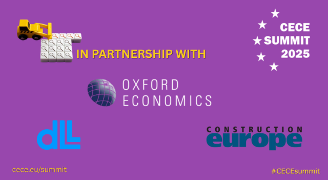 📣A huge thank you to our #CECEsummit 2025 sponsors: <a href="/OxfordEconomics/">Oxford Economics</a>, <a href="/DLL/">DLL</a>  &amp; our Media Partner Construction Europe!

Their support makes the Summit possible and promises to be an engaging &amp; inspiring event.🚀 

👉More info &amp; register here: bit.ly/3KFxRyr