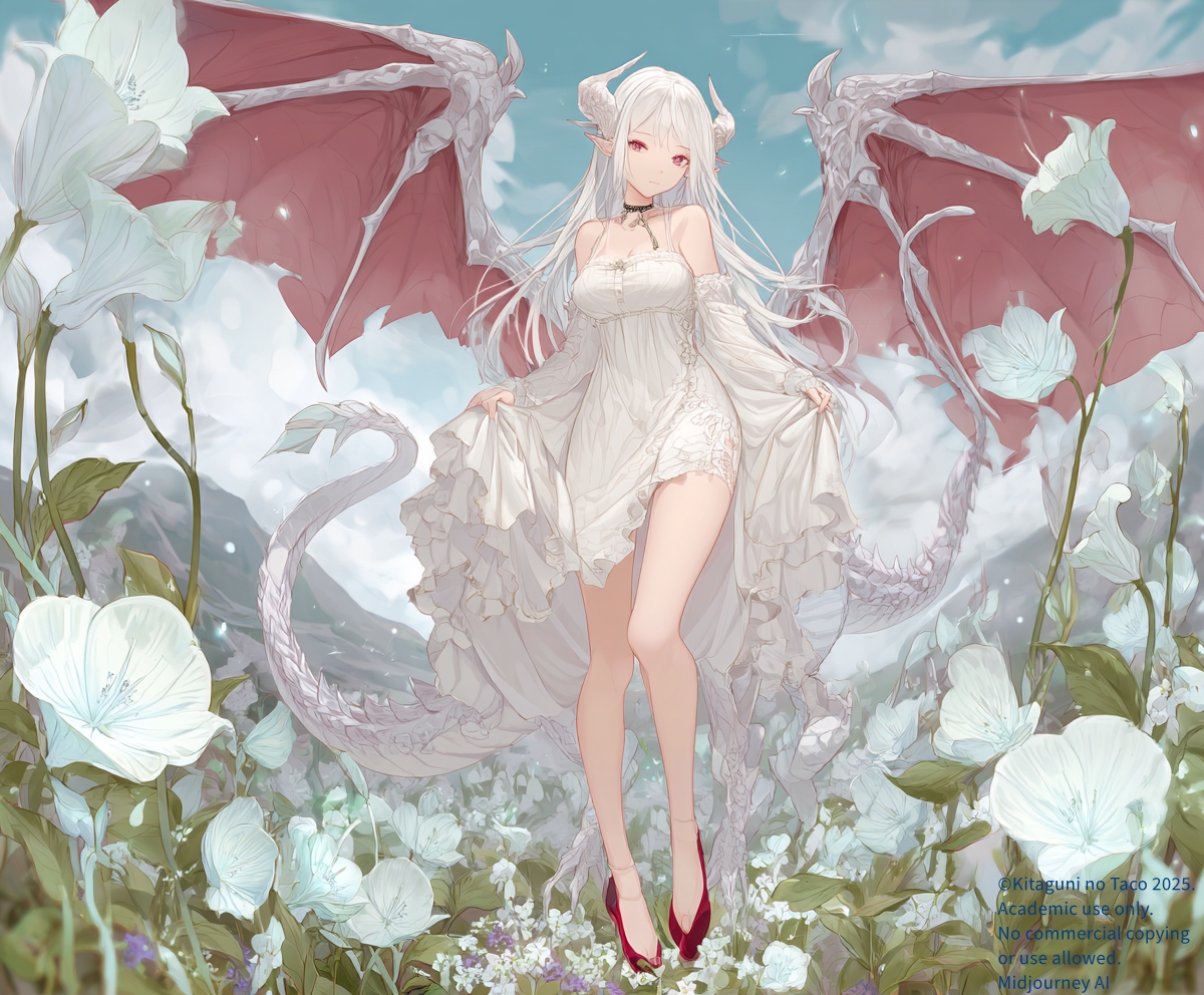 #クリスタルドラゴン娘 #ドラゴンガール ＃MidjourneyV7 ＃アートスタイル