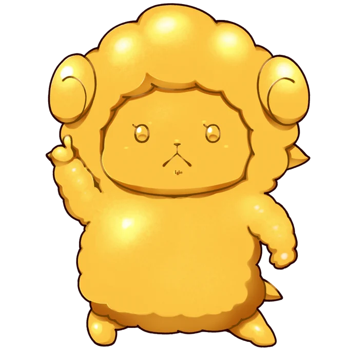 何かに使えるかもしれないラムベガスっぽいサタデーなナイトフィーバー的ゴールデンわためいとそざいです #つのまきあーと