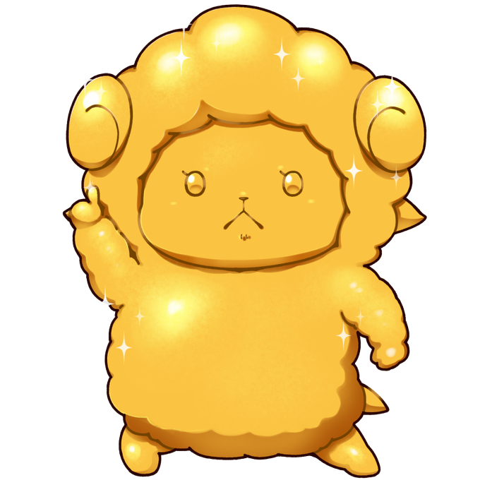 何かに使えるかもしれないラムベガスっぽいサタデーなナイトフィーバー的ゴールデンわためいとそざいです
#つのまきあーと 