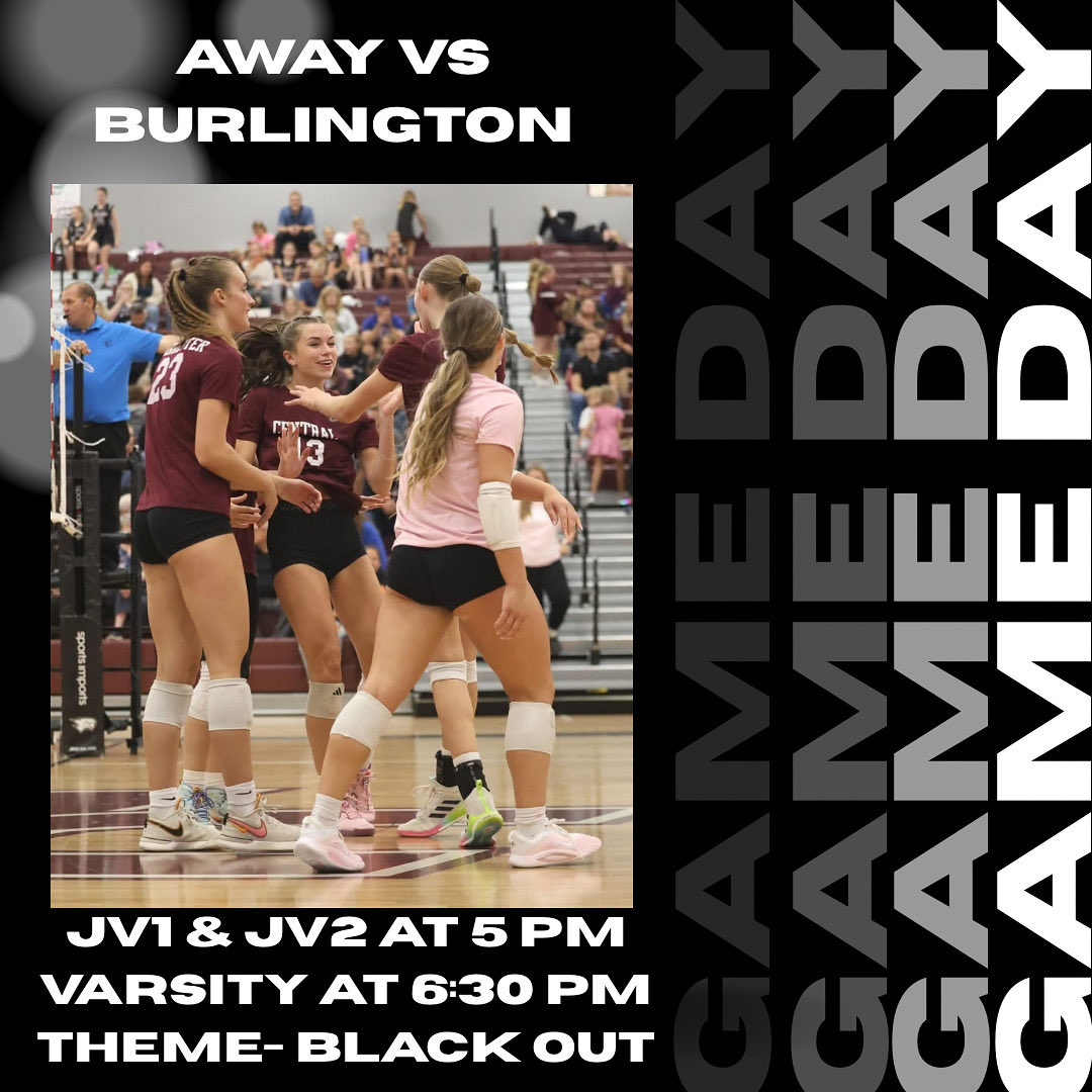 We are on the road to Burlington for our final conference match. The showdown of the unbeaten tonight. 
JV1 &amp; JV2 at 5:00 pm
Varsity at 6:30 pm
Theme- ⬛️ Blackout