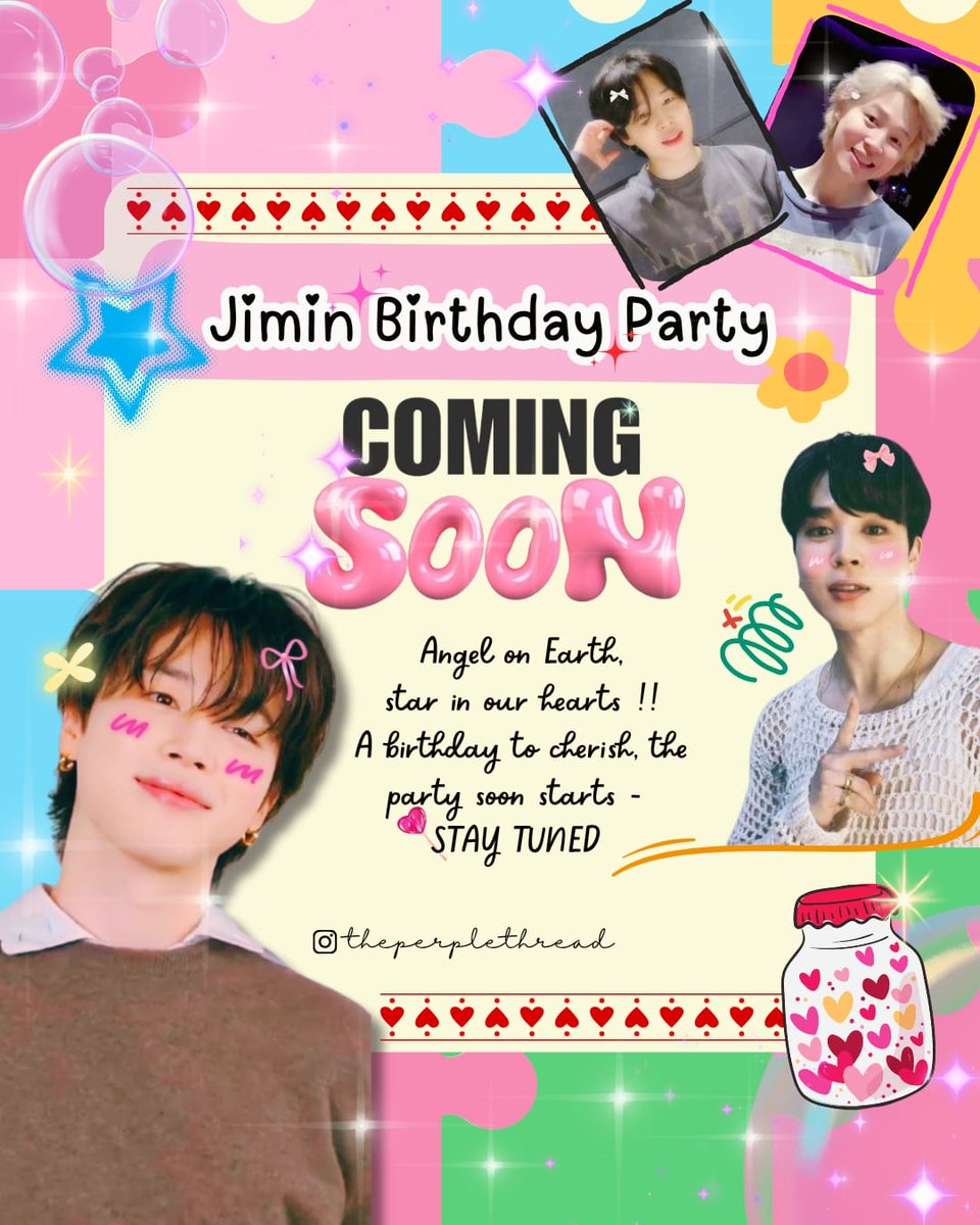 It's JIMTOBER, and we're ready to party! 🎉 Come celebrate the birthday of our main dancer and vocal king, Park Jimin, with a special day of music, treats, and good company!
​Drop by to grab your freebies and join the fun!
See you there, ARMY!
​#JiminOurEternalLove