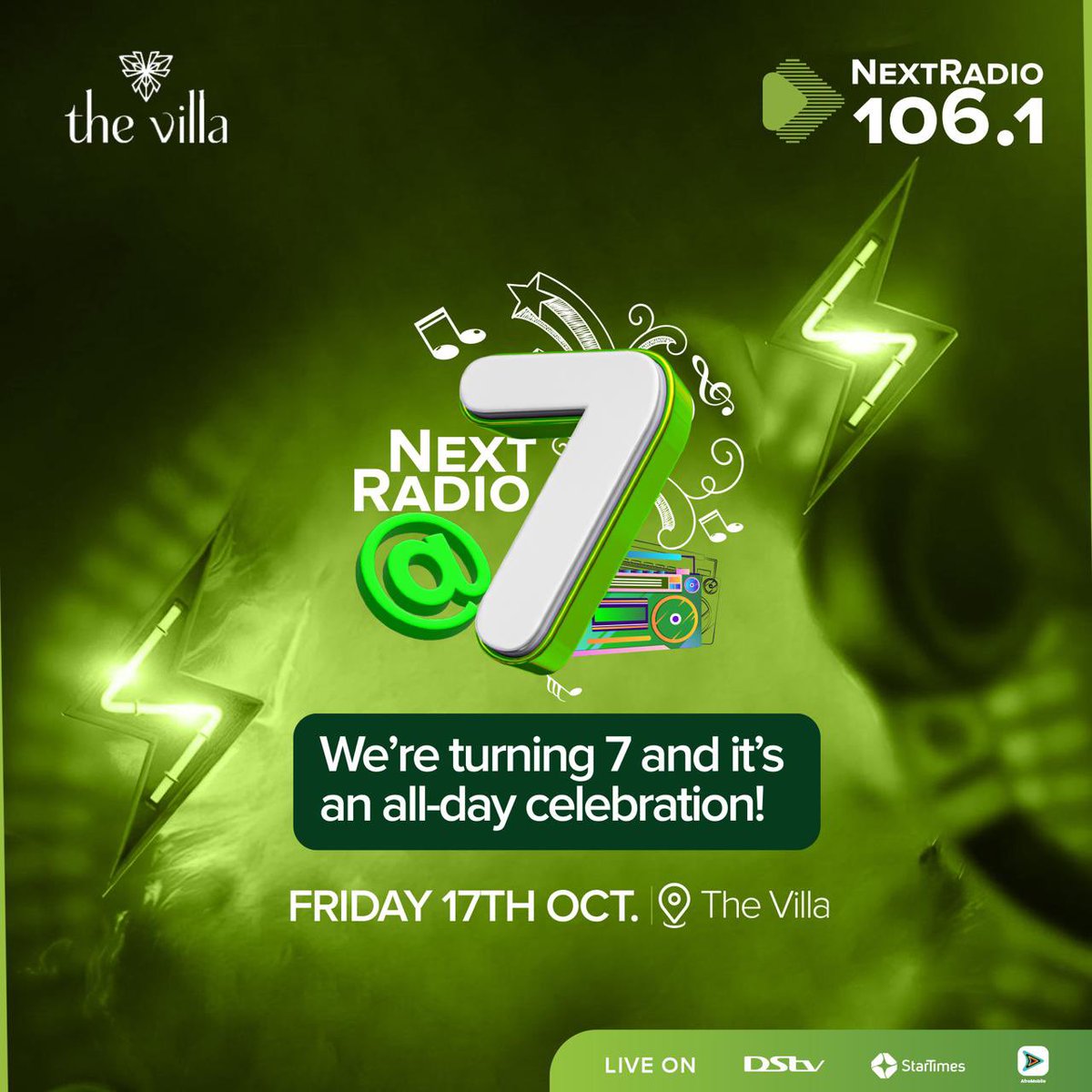 This Friday Big celebration at the villa Next Radio @7. Y’all Invited.
