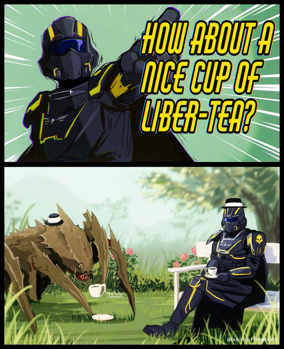 A nice cup of libertea #inkdivers #Helldivers2