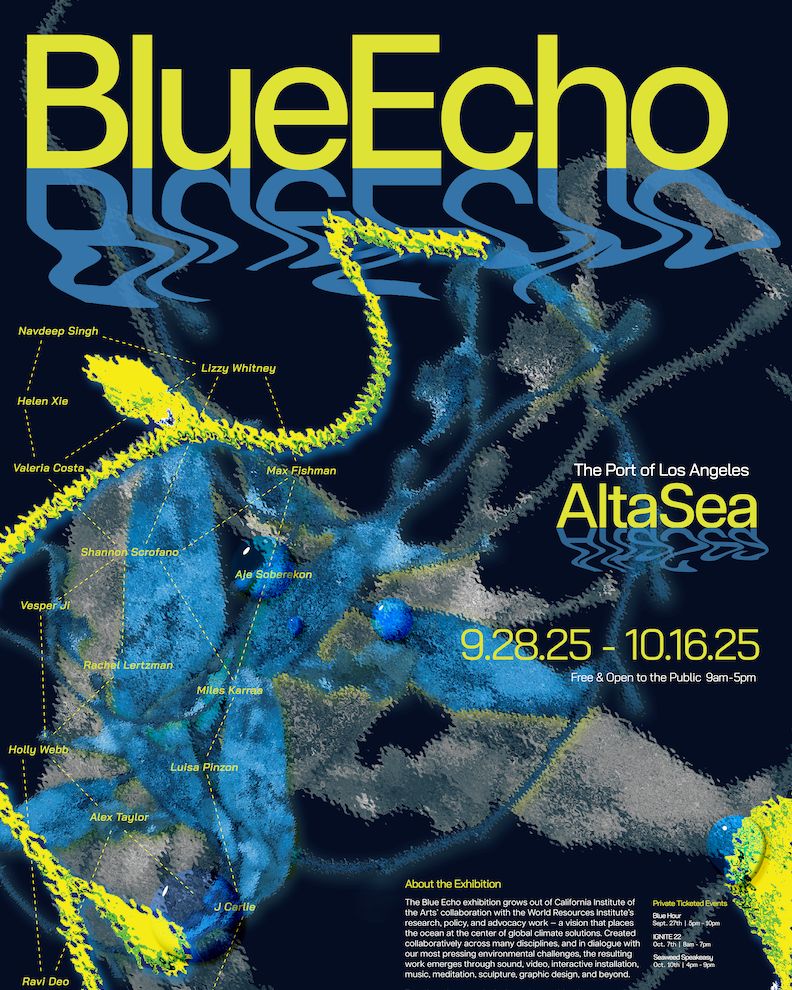 oceanpanel's tweet image. At AltaSea at the Port of Los Angeles, students from California Institute of the Arts (#CalArts) launched the Blue Echo Exhibition - inviting audiences to listen, feel, and reflect on issues facing the ocean.

Explore more 👇🌊
bit.ly/436EwI8