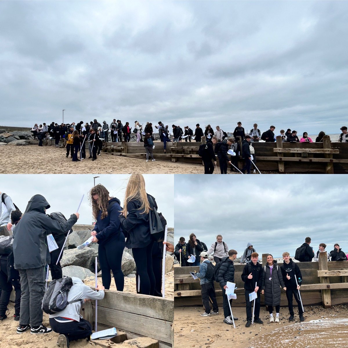KearsleyAcademy's tweet image. Y10 GCSE Geography field trip to Hornsea to measure the groynes as part of coastal management #gcse @NorthernEdTrust #groyne #costalmanagement