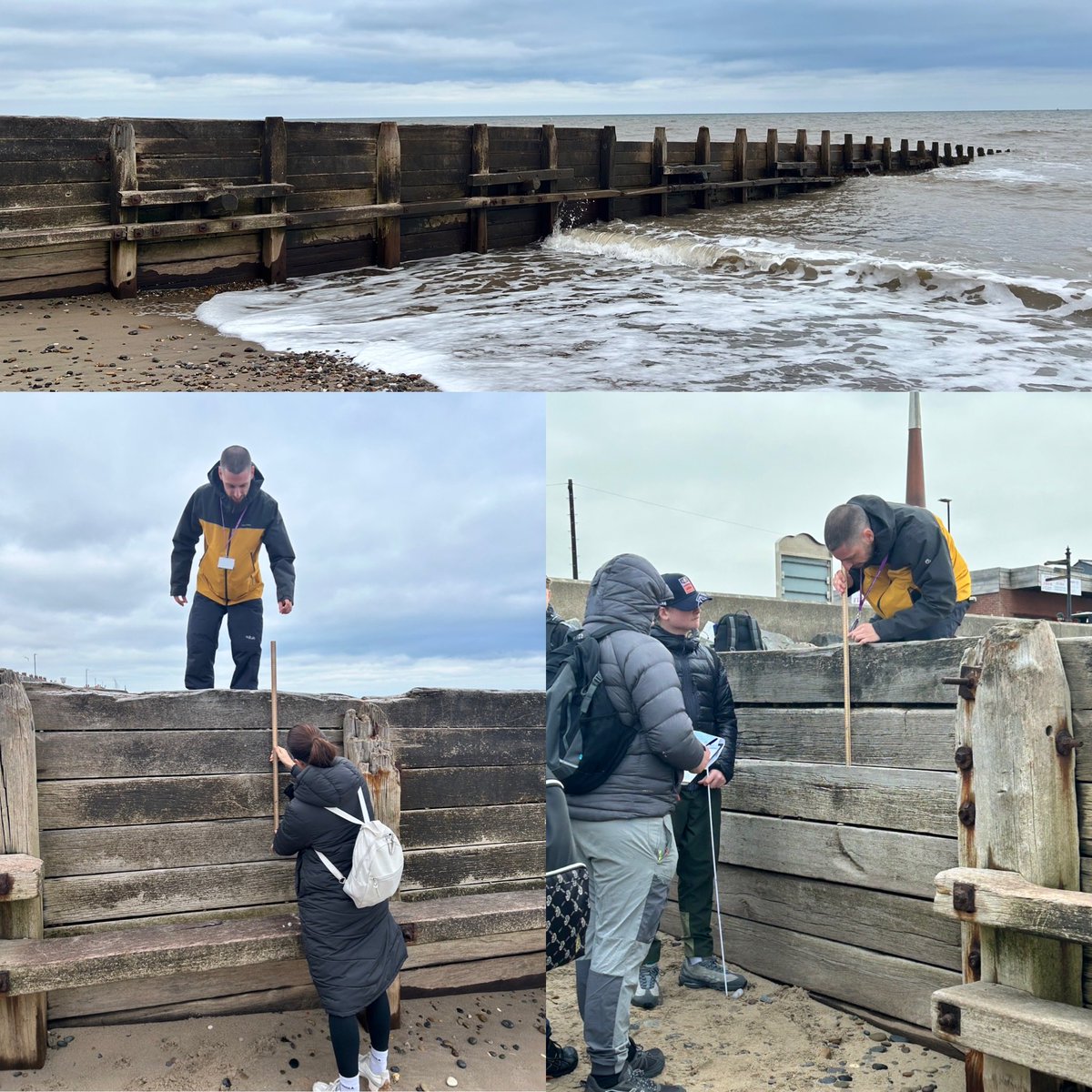 KearsleyAcademy's tweet image. Y10 GCSE Geography field trip to Hornsea to measure the groynes as part of coastal management #gcse @NorthernEdTrust #groyne #costalmanagement