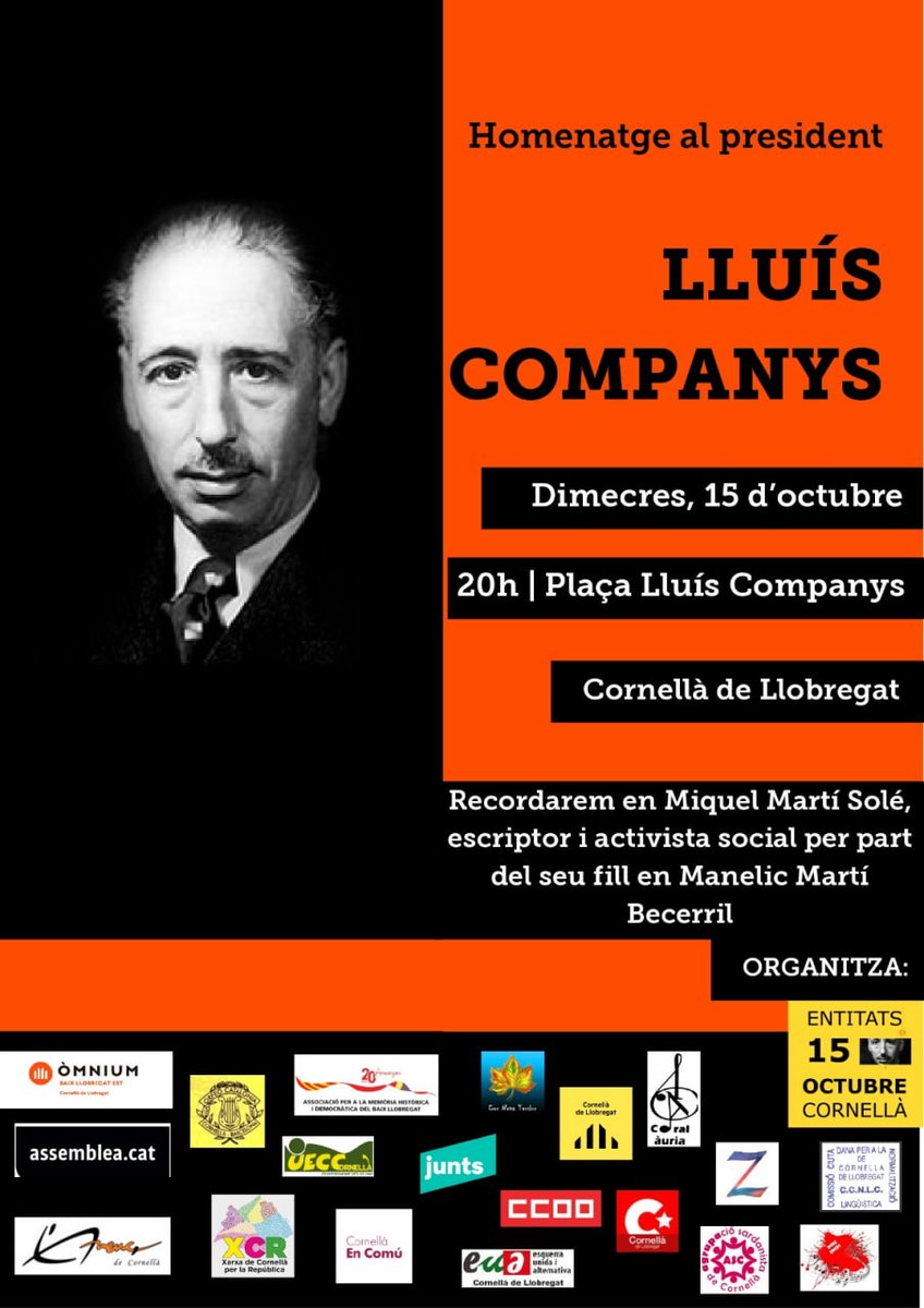 👇Demà tothom a la plaça Lluís Companys✊