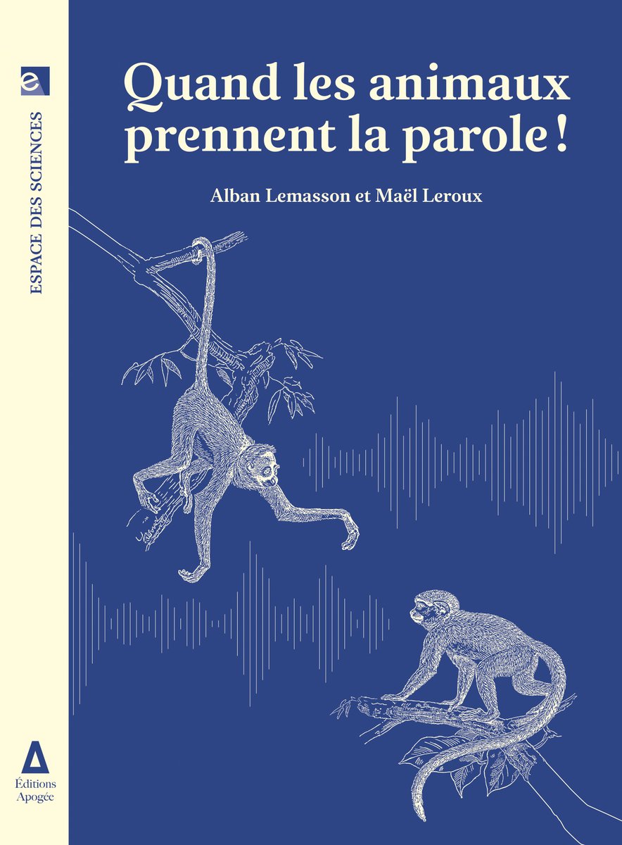 On en reparlera, mais notons d'ores et déjà dans nos agendas la date de la conférence donnée par Alban Lemasson et Maël Leroux dans le cadre des Mardis de l'Espace des sciences de Rennes autour du livre "Quand les animaux prennent la parole !" : ce sera le mardi 18 novembre 📷