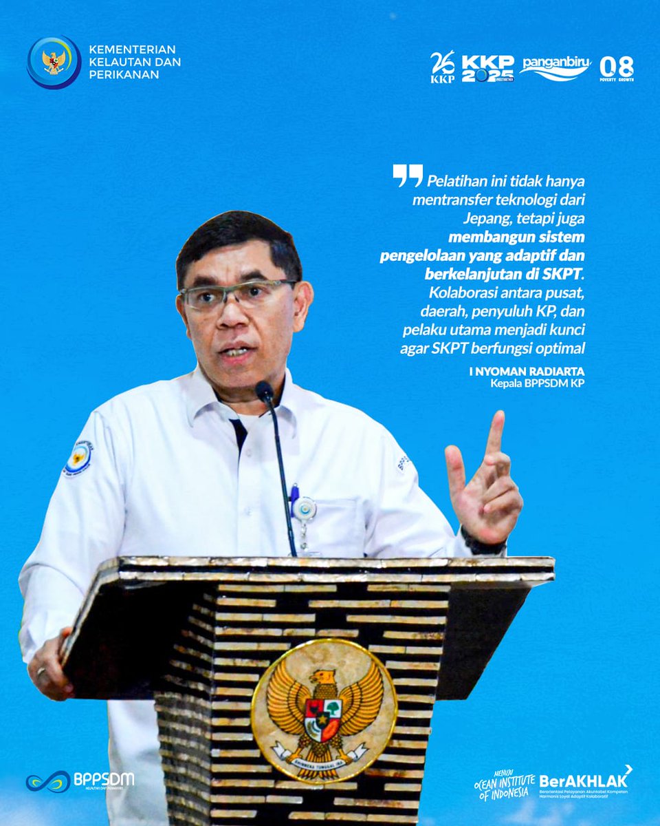 bppsdmpkpbitung's tweet image. Kepala #BPPSDMKP @in_radiarta menegaskan pentingnya kolaborasi lintas pihak sebagai kunci keberlanjutan SKPT. Dengan sinergi yg kuat, program ini akan terus bergerak maju &amp;amp; memberi dampak jangka panjang bagi nelayan, serta masyarakat pesisir Indonesia

#SetahunBerdampak @kkpgoid