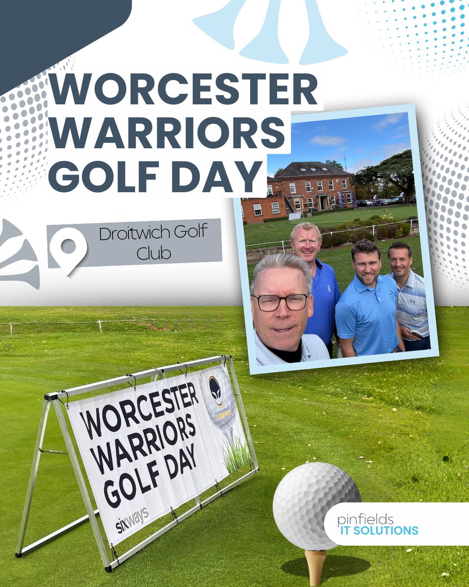 PinfieldsIT's tweet image. Last week our director Simon attended the @WorcsWarriors golf day at Droitwich Golf Club.

The golf day fundraised for the Worcester Warriors Foundation, a charity that uses the power of sport to engage vulnerable people of all age groups to live an active and rewarding lifestyle