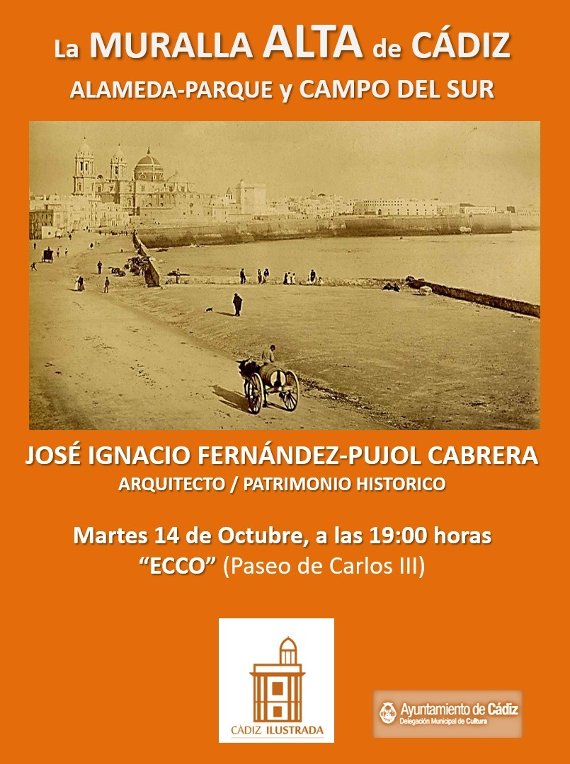 rapbacadiz's tweet photo. La MURALLA ALTA de Cádiz, ALAMEDA-PARQUE y CAMPO DEL SUR.

Martes 14 de octubre a las 19:00 H en "ECCO" https://t.co/I8QxJ3XFlH