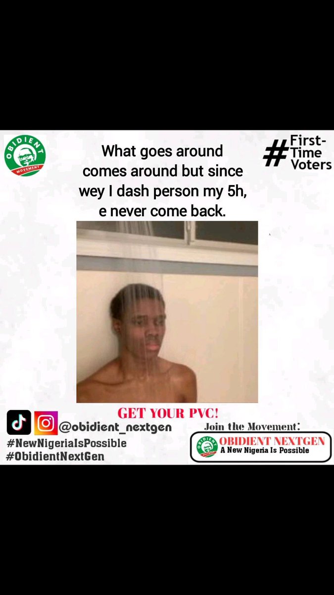 Pray for me guys 😂😂
CC: <a href="/PeterObi/">Peter Obi</a> <a href="/Morris_Monye/">Morris Monye</a> <a href="/ehimaggie/">Switchild #Dadiyata #Ifulikevote4morehungerin2027</a> <a href="/spiritofwilly/">DickWilliamsAzibagir</a> @JOBIdient_ <a href="/Morris_Monye/">Morris Monye</a> <a href="/AishaYesufu/">Aisha Yesufu</a> 

#ObidientNextGen
#PeterObi
#NewNigeriaispossible