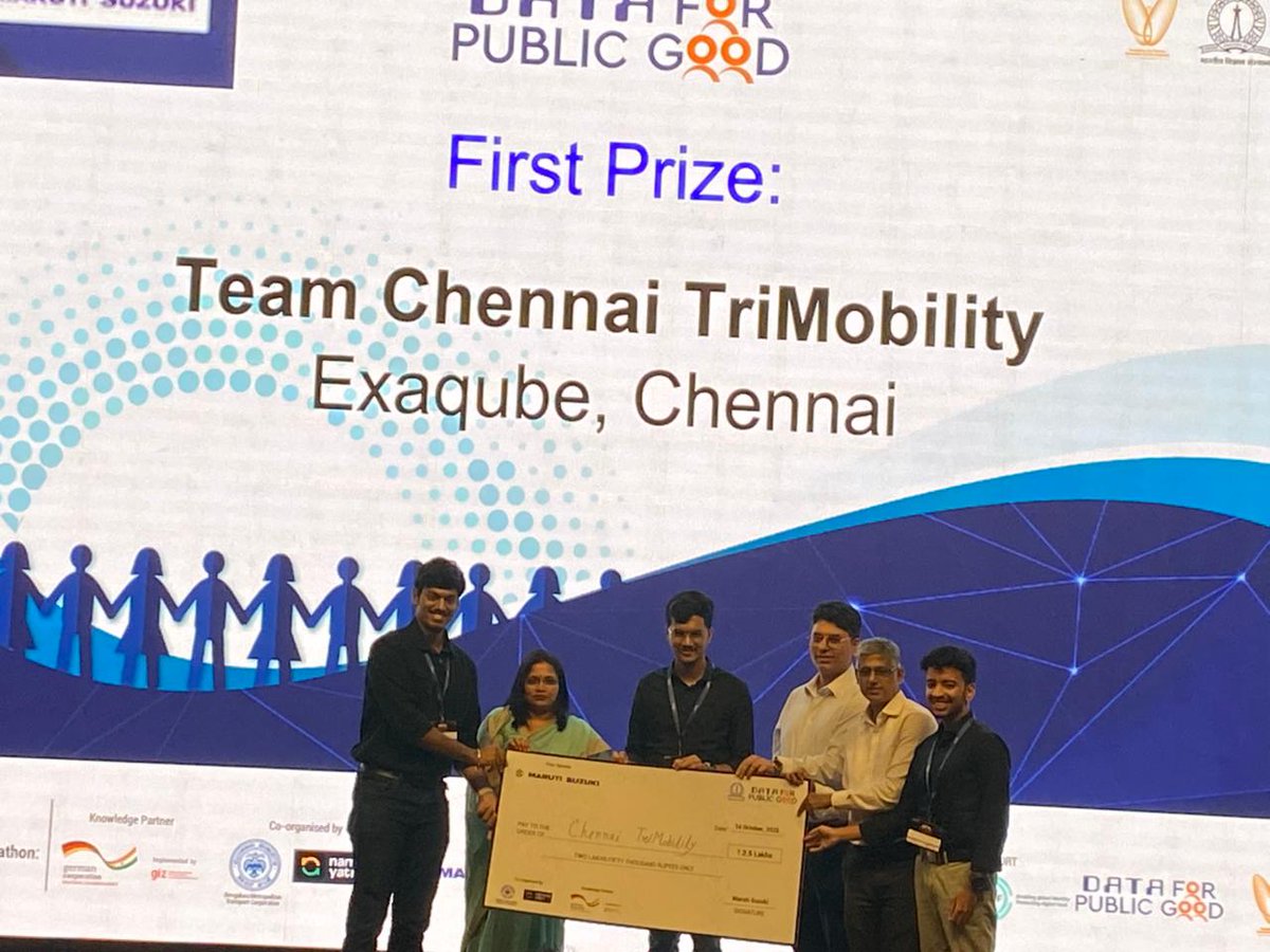CDPG_IISc's tweet image. The DPG25 Hackathon brought together innovators from across India to design multimodal transport solutions for one of the world’s most congested cities. Co-sponsored by @BMTC_BENGALURU, @nammayatri, CDPG, and @CiSTUP (Centre for infrastructure, Sustainable Transportation and…