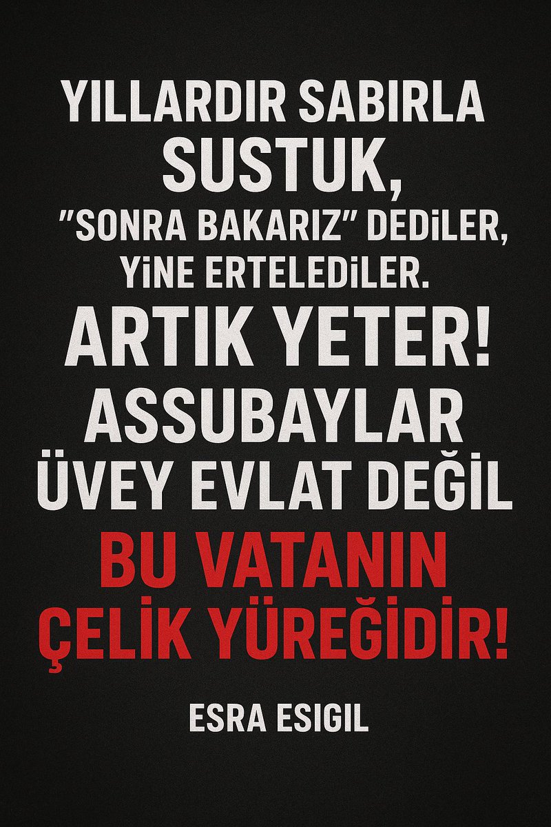 Assubaylar Artık Susmuyoruz!
Yıllardır sırtımızda bu vatanı taşıdık.
Yeri geldi kar kış demedik, yeri geldi can verdik.
Ama anlaşılan bizim kanımızın rengi bile farklı sanılıyor!

Her başarıda, her fedakârlıkta, her cenazede biz vardık.
Ama ödül dağıtılırken adımız yok.
Neden?