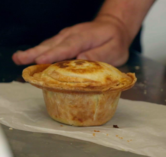 Screenhouse_TV's tweet photo. We put together Hairy Biker @sikingofficial, a group of North East guys, and pies for our film on @BBCTheOneShow this evening. Si visits @menspieclub where members make a different pie each week and chat about mental health and anything else - and they go home with a pie. https://t.co/3obq4AkX1j
